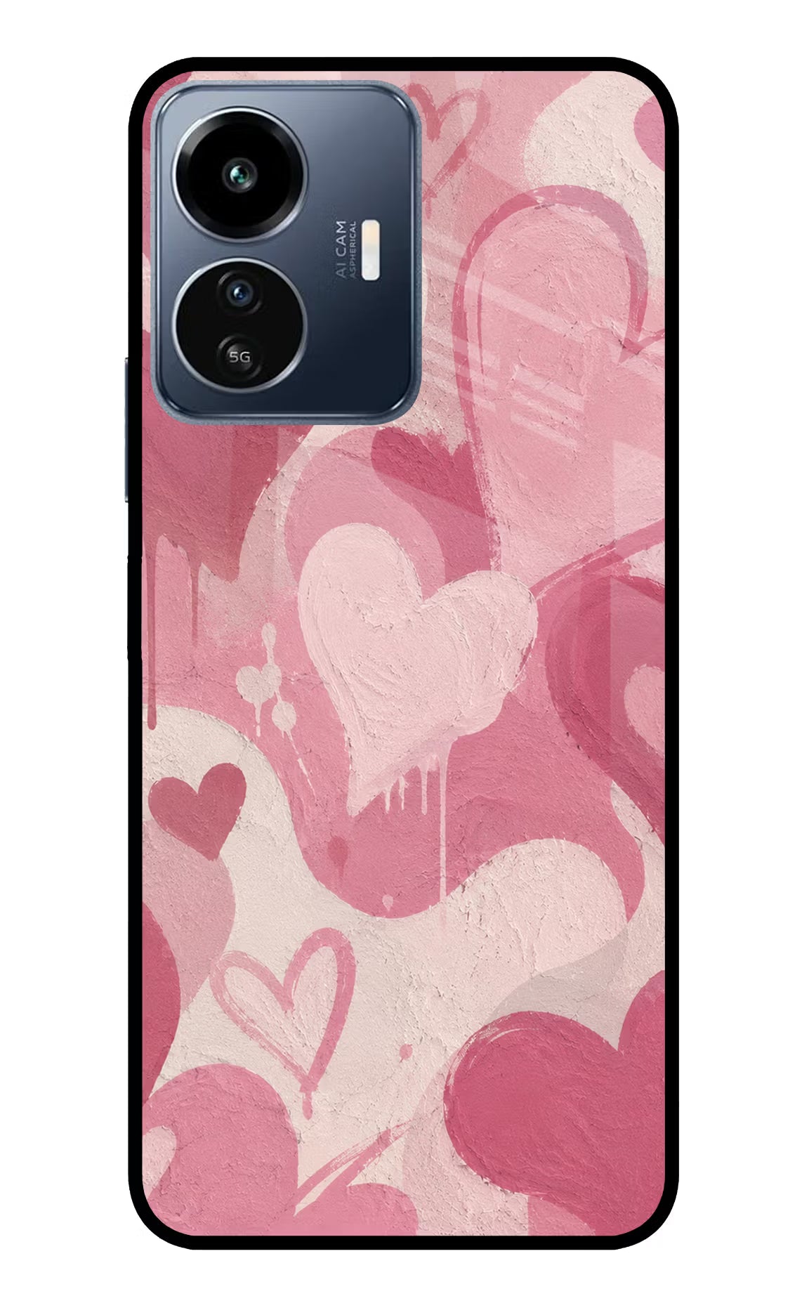 Hearty case IQOO Z6 Lite 5G Back Cover - Hearty case IQOO Z6 Lite 5G Glass Case Back Cover by Casekaro Hearty case IQOO Z6 Lite 5G Glass Case Back Cover by Casekaro