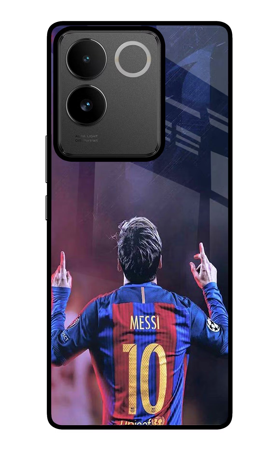 Messi IQOO Z7 Pro 5G Glass Case - Messi IQOO Z7 Pro 5G Glass Case Messi IQOO Z7 Pro 5G Glass Case
