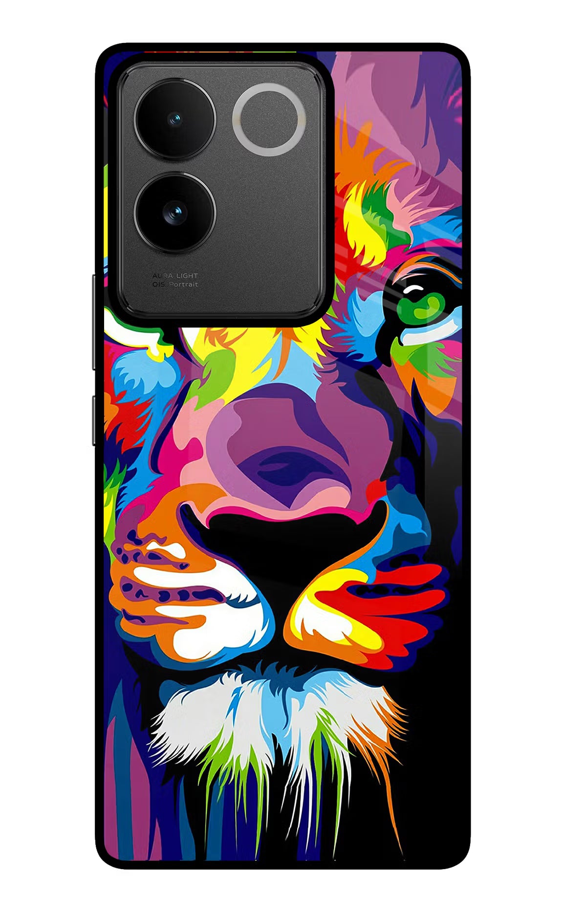 Lion IQOO Z7 Pro 5G Glass Case - Lion IQOO Z7 Pro 5G Glass Case Lion IQOO Z7 Pro 5G Glass Case