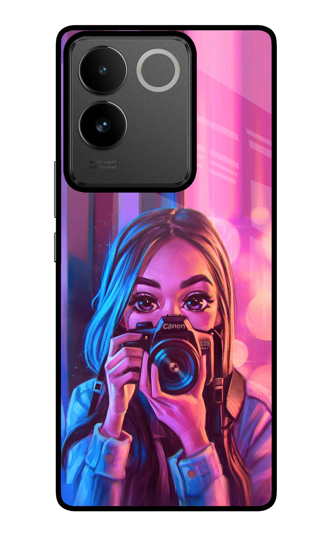 Girl Photographer IQOO Z7 Pro 5G Glass Case - Girl Photographer IQOO Z7 Pro 5G Glass Case Girl Photographer IQOO Z7 Pro 5G Glass Case