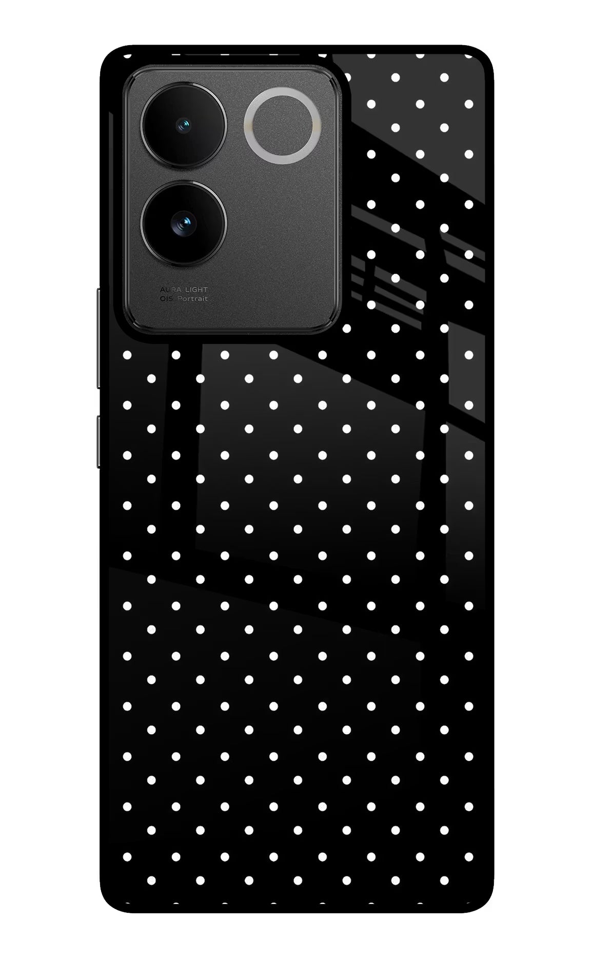 White Dots IQOO Z7 Pro 5G Glass Case - White Dots IQOO Z7 Pro 5G Glass Case White Dots IQOO Z7 Pro 5G Glass Case