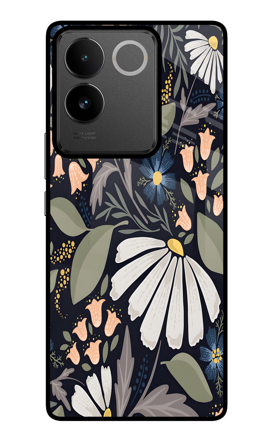 Flowers Art IQOO Z7 Pro 5G Glass Case - Flowers Art IQOO Z7 Pro 5G Glass Case Flowers Art IQOO Z7 Pro 5G Glass Case