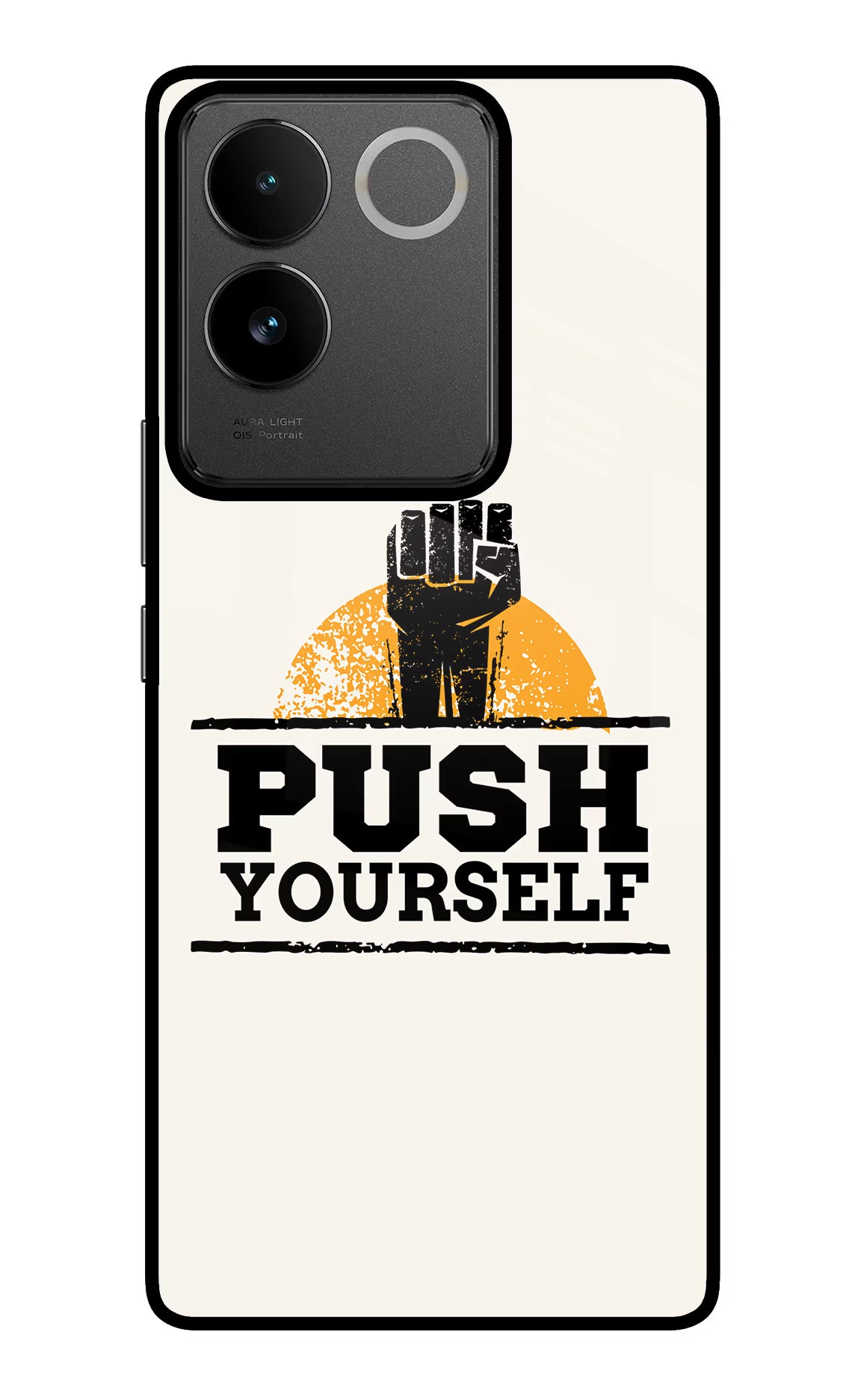 Push Yourself IQOO Z7 Pro 5G Glass Case - Push Yourself IQOO Z7 Pro 5G Glass Case Push Yourself IQOO Z7 Pro 5G Glass Case