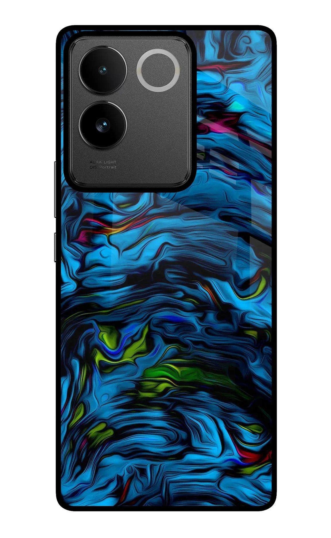 Dark Blue Abstract IQOO Z7 Pro 5G Glass Case - Dark Blue Abstract IQOO Z7 Pro 5G Glass Case Dark Blue Abstract IQOO Z7 Pro 5G Glass Case