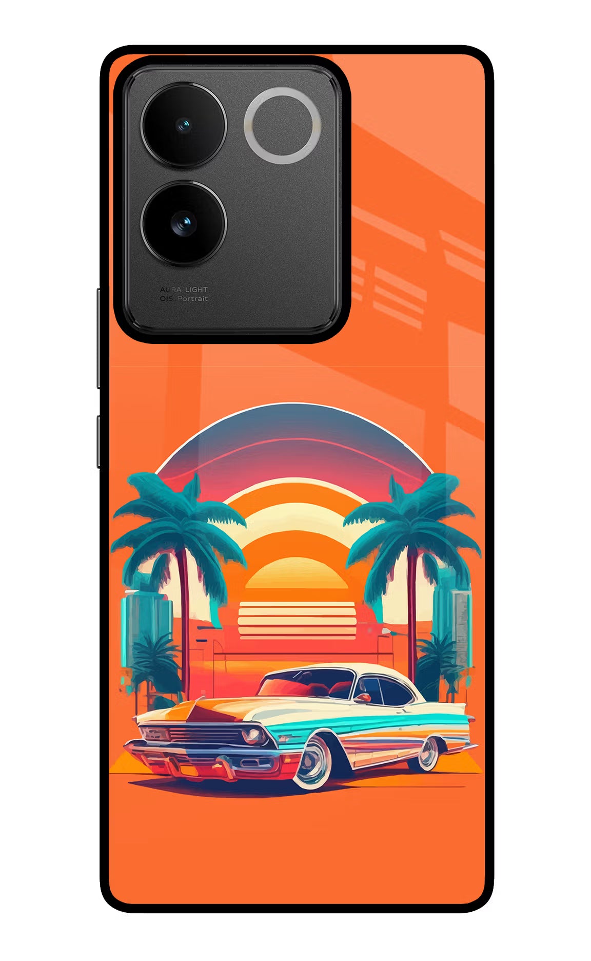 Palm Drive 80s IQOO Z7 Pro 5G Glass Case - Palm Drive 80s IQOO Z7 Pro 5G Glass Case Palm Drive 80s IQOO Z7 Pro 5G Glass Case