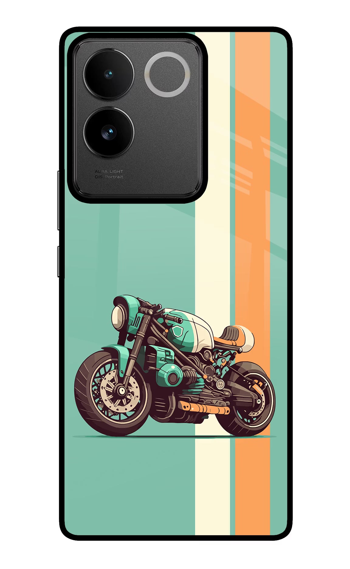 Striped Moto Drift IQOO Z7 Pro 5G Glass Case - Striped Moto Drift IQOO Z7 Pro 5G Glass Case Striped Moto Drift IQOO Z7 Pro 5G Glass Case