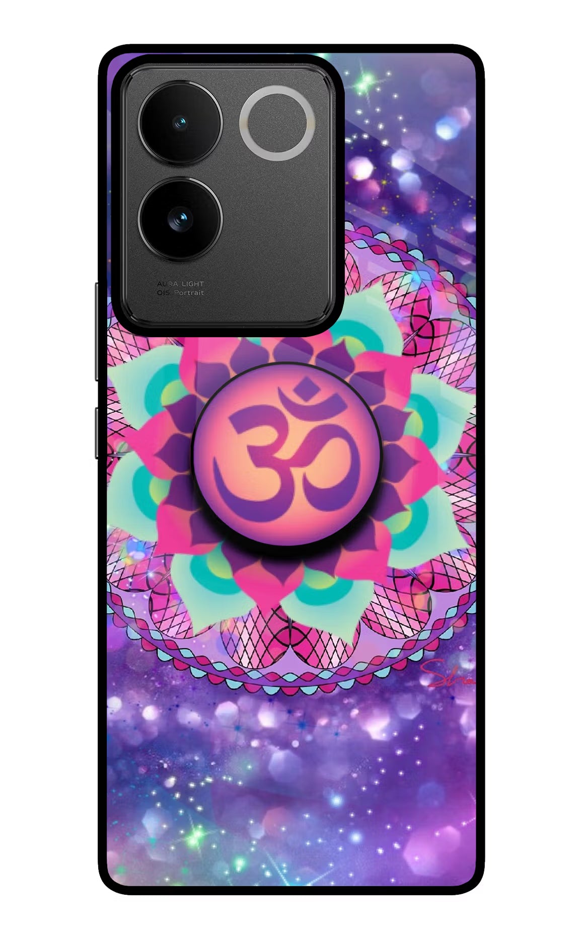 Om Purple IQOO Z7 Pro 5G Glass Case - Om Purple IQOO Z7 Pro 5G Glass Case Om Purple IQOO Z7 Pro 5G Glass Case