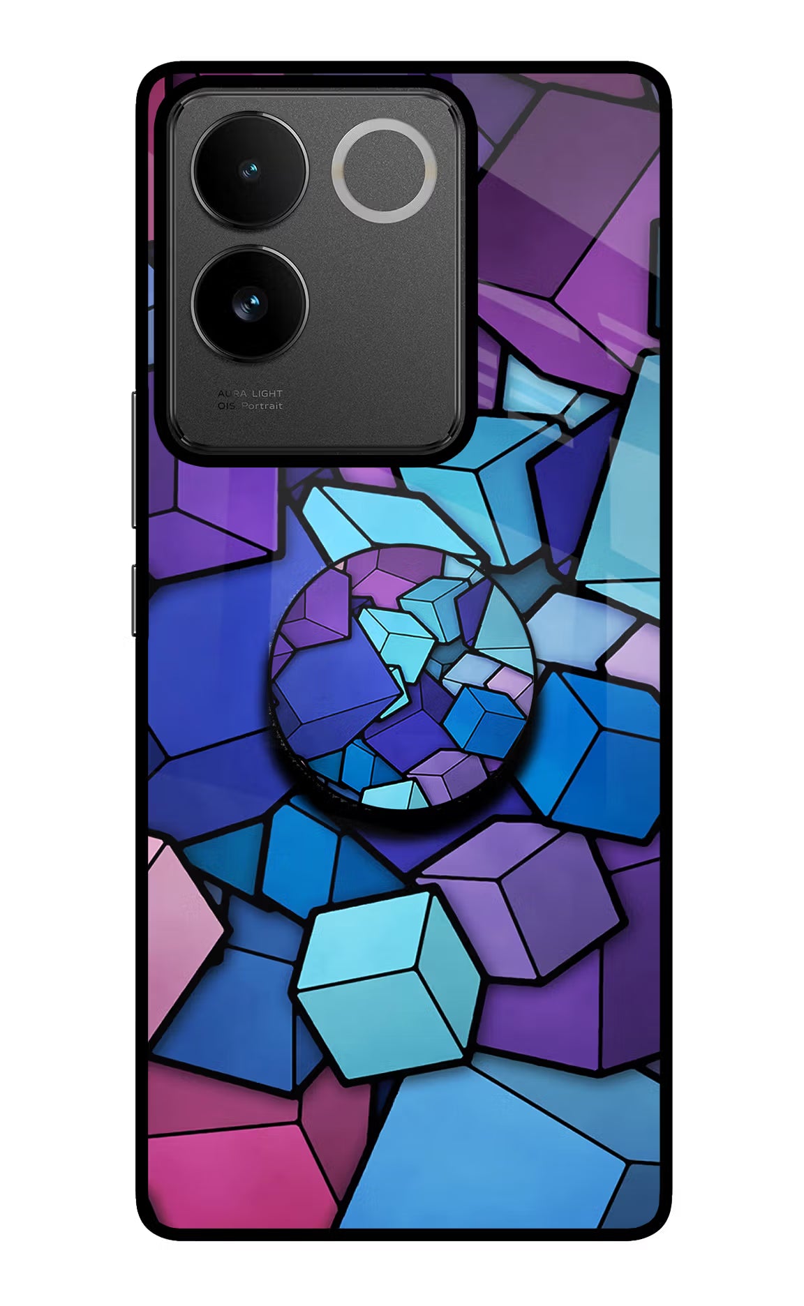 Cubic Abstract IQOO Z7 Pro 5G Glass Case - Cubic Abstract IQOO Z7 Pro 5G Glass Case Cubic Abstract IQOO Z7 Pro 5G Glass Case