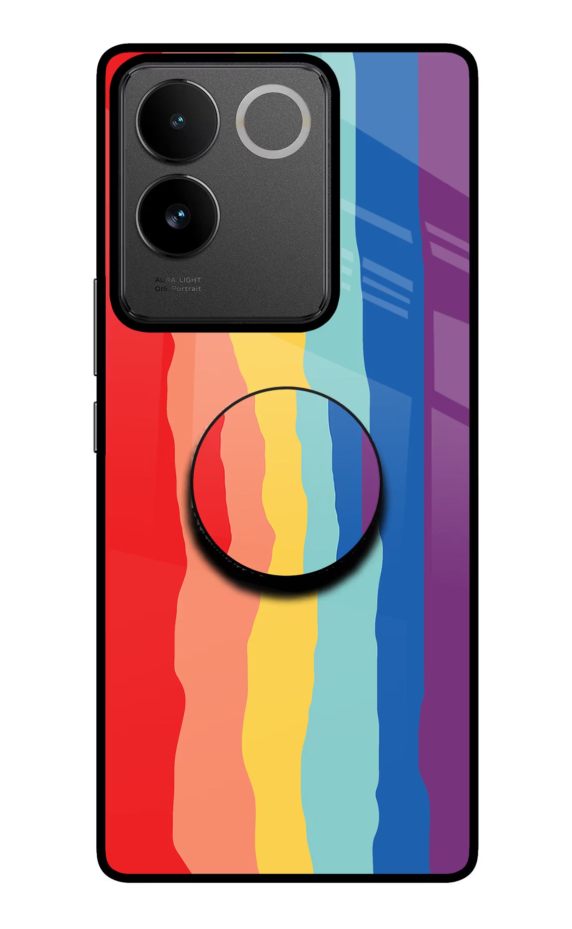 Rainbow IQOO Z7 Pro 5G Glass Case - Rainbow IQOO Z7 Pro 5G Glass Case Rainbow IQOO Z7 Pro 5G Glass Case