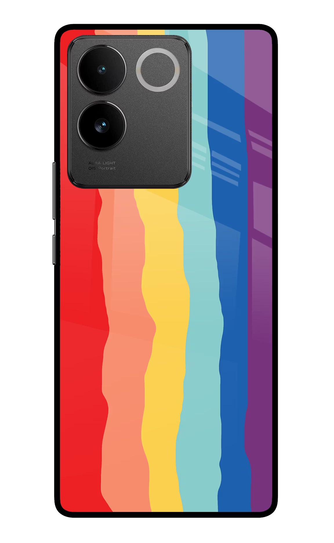 Rainbow Vivo T2 Pro 5G Glass Case - Rainbow Vivo T2 Pro 5G Glass Case Rainbow Vivo T2 Pro 5G Glass Case