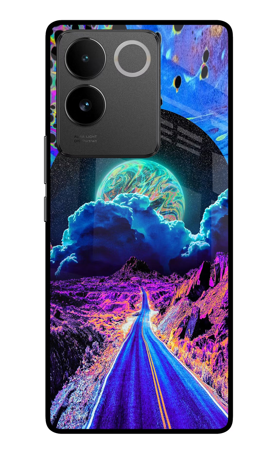 Psychedelic Painting Vivo T2 Pro 5G Glass Case - Psychedelic Painting Vivo T2 Pro 5G Glass Case Psychedelic Painting Vivo T2 Pro 5G Glass Case