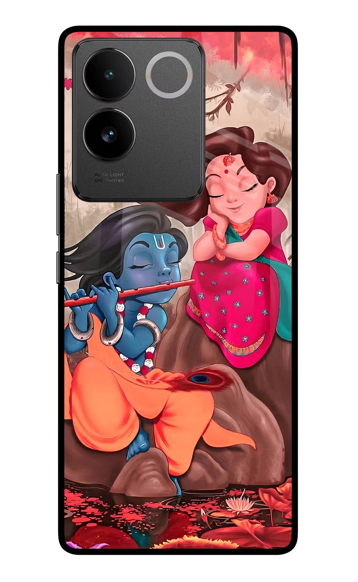 Radhe Krishna Vivo T2 Pro 5G Glass Case - Radhe Krishna Vivo T2 Pro 5G Glass Case Radhe Krishna Vivo T2 Pro 5G Glass Case