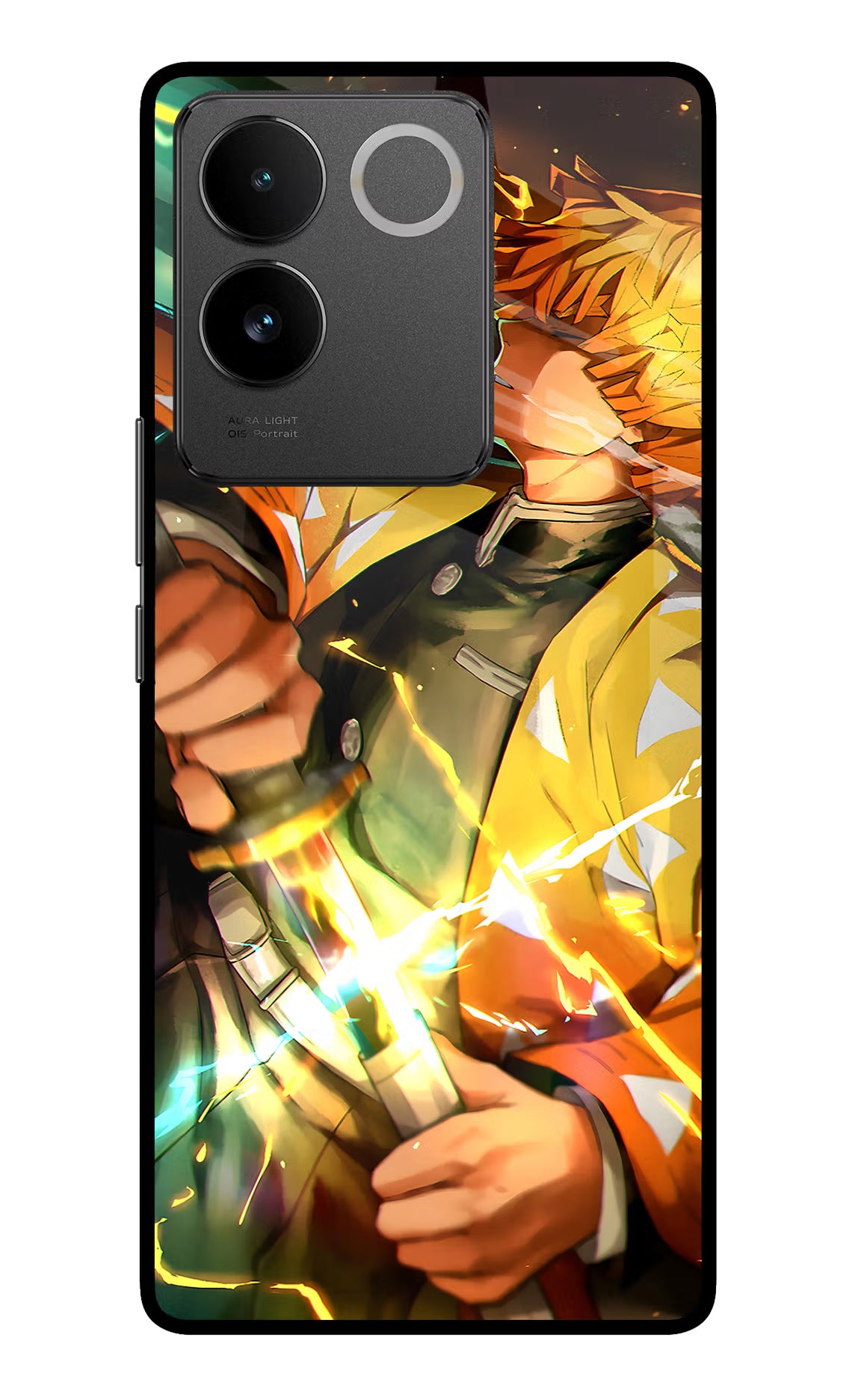 Demon Slayer Vivo T2 Pro 5G Glass Case - Demon Slayer Vivo T2 Pro 5G Glass Case Demon Slayer Vivo T2 Pro 5G Glass Case