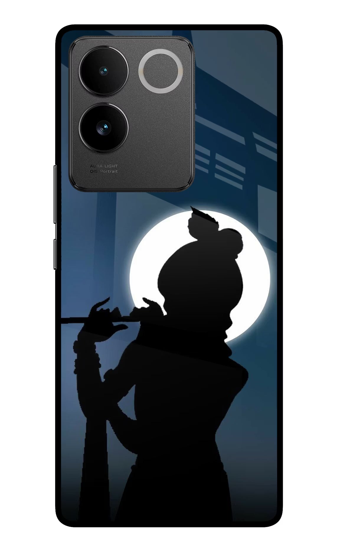 Shri Krishna Silhouette Vivo T2 Pro 5G Glass Case - Shri Krishna Silhouette Vivo T2 Pro 5G Glass Case Shri Krishna Silhouette Vivo T2 Pro 5G Glass Case