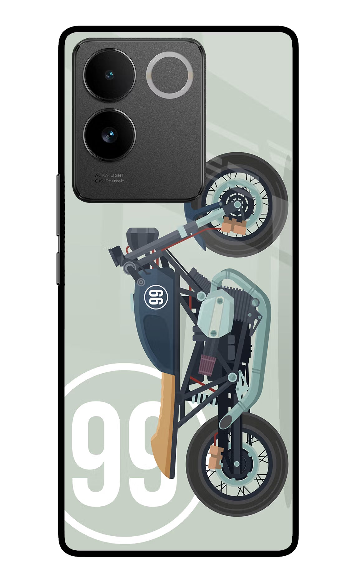 Classic Cafe Racer 99 Vivo T2 Pro 5G Glass Case - Classic Cafe Racer 99 Vivo T2 Pro 5G Glass Case Classic Cafe Racer 99 Vivo T2 Pro 5G Glass Case