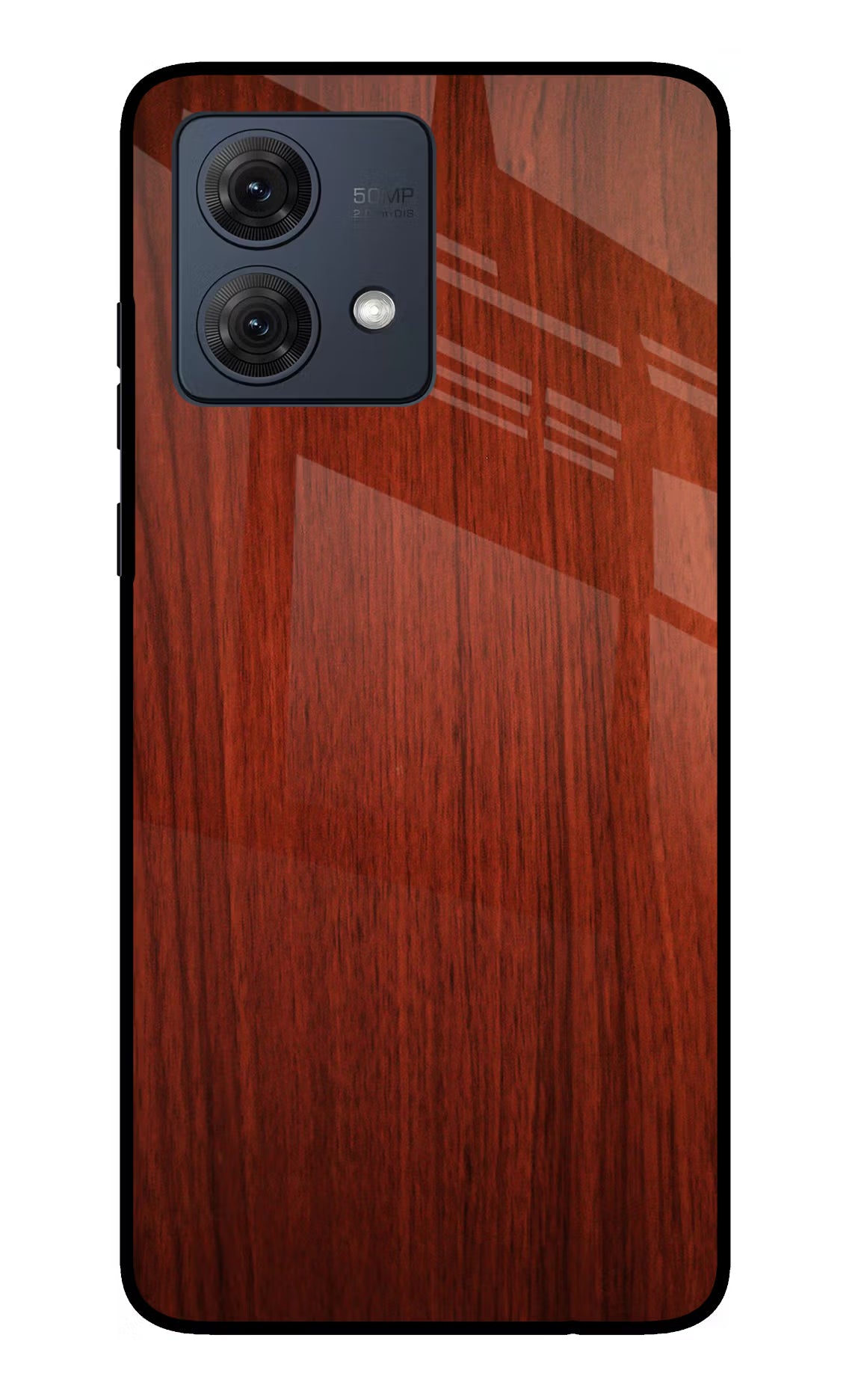 Wooden Plain Pattern Moto G54 5G Glass Case Back Cover by Casekaro