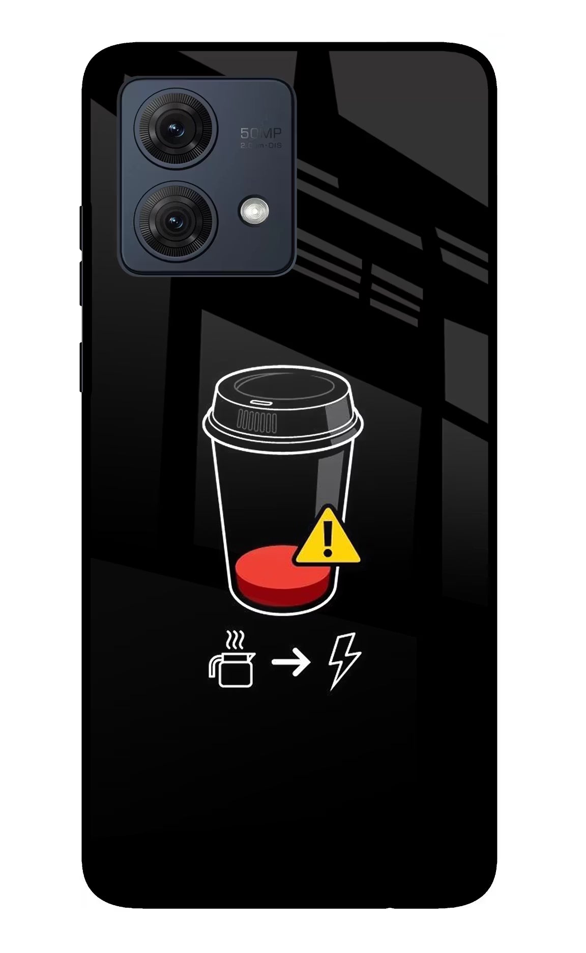 Coffee Moto G54 5G Glass Case - Coffee Moto G54 5G Glass Case Coffee Moto G54 5G Glass Case