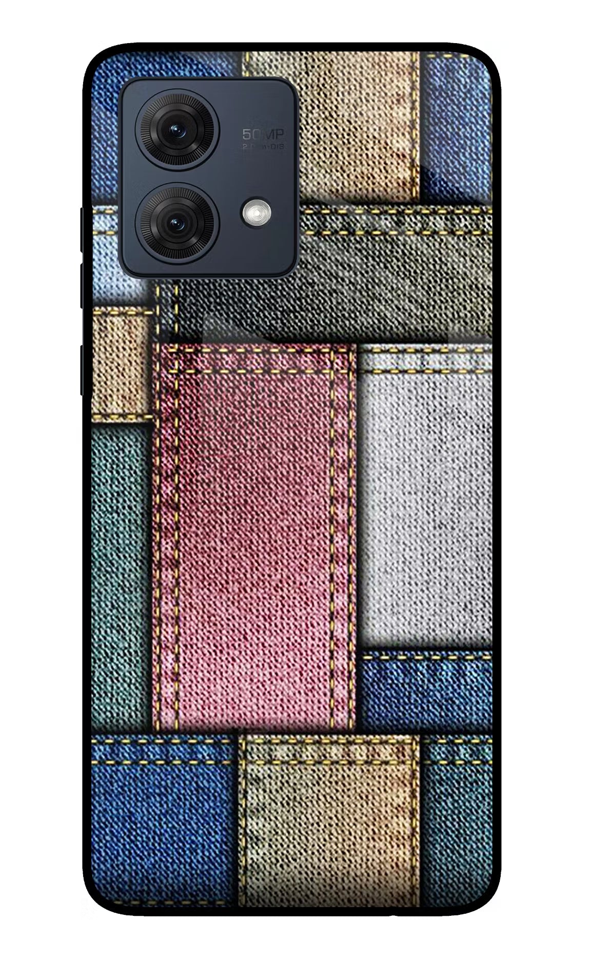 Multicolor Jeans Moto G54 5G Glass Case - Multicolor Jeans Moto G54 5G Glass Case Multicolor Jeans Moto G54 5G Glass Case