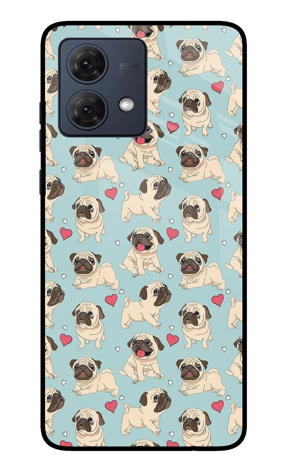 Pug Dog Moto G54 5G Glass Case Back Cover by Casekaro