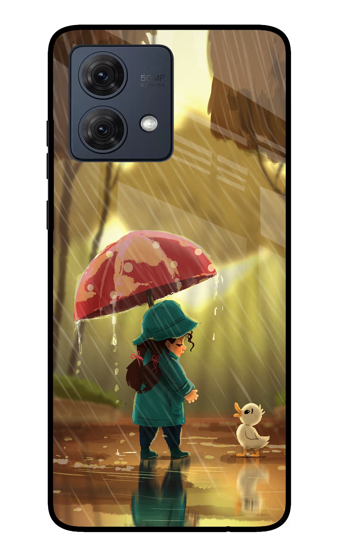 Rainy Day Moto G54 5G Glass Case - Rainy Day Moto G54 5G Glass Case Rainy Day Moto G54 5G Glass Case