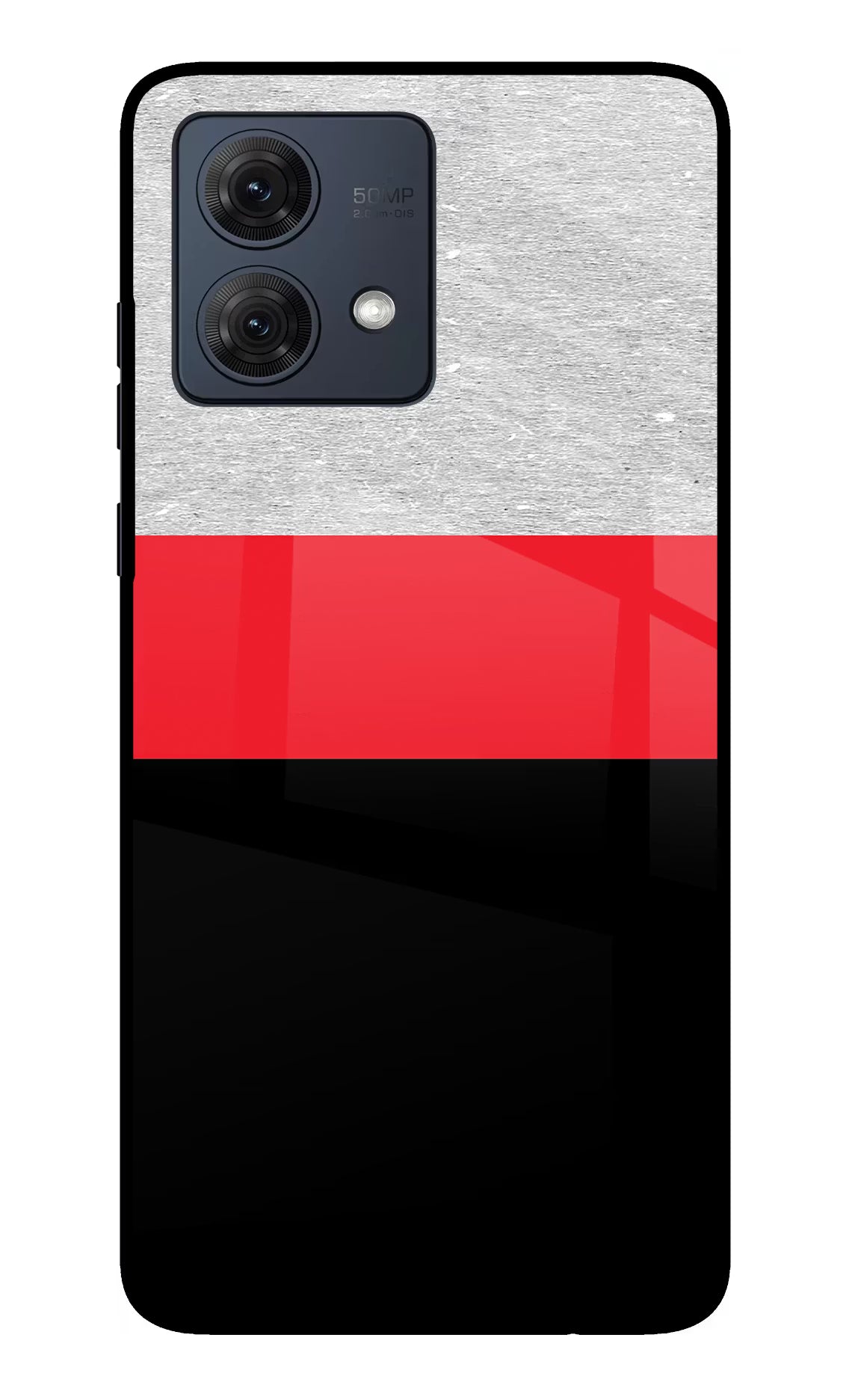 Tri Color Pattern Moto G54 5G Glass Case - Tri Color Pattern Moto G54 5G Glass Case Tri Color Pattern Moto G54 5G Glass Case