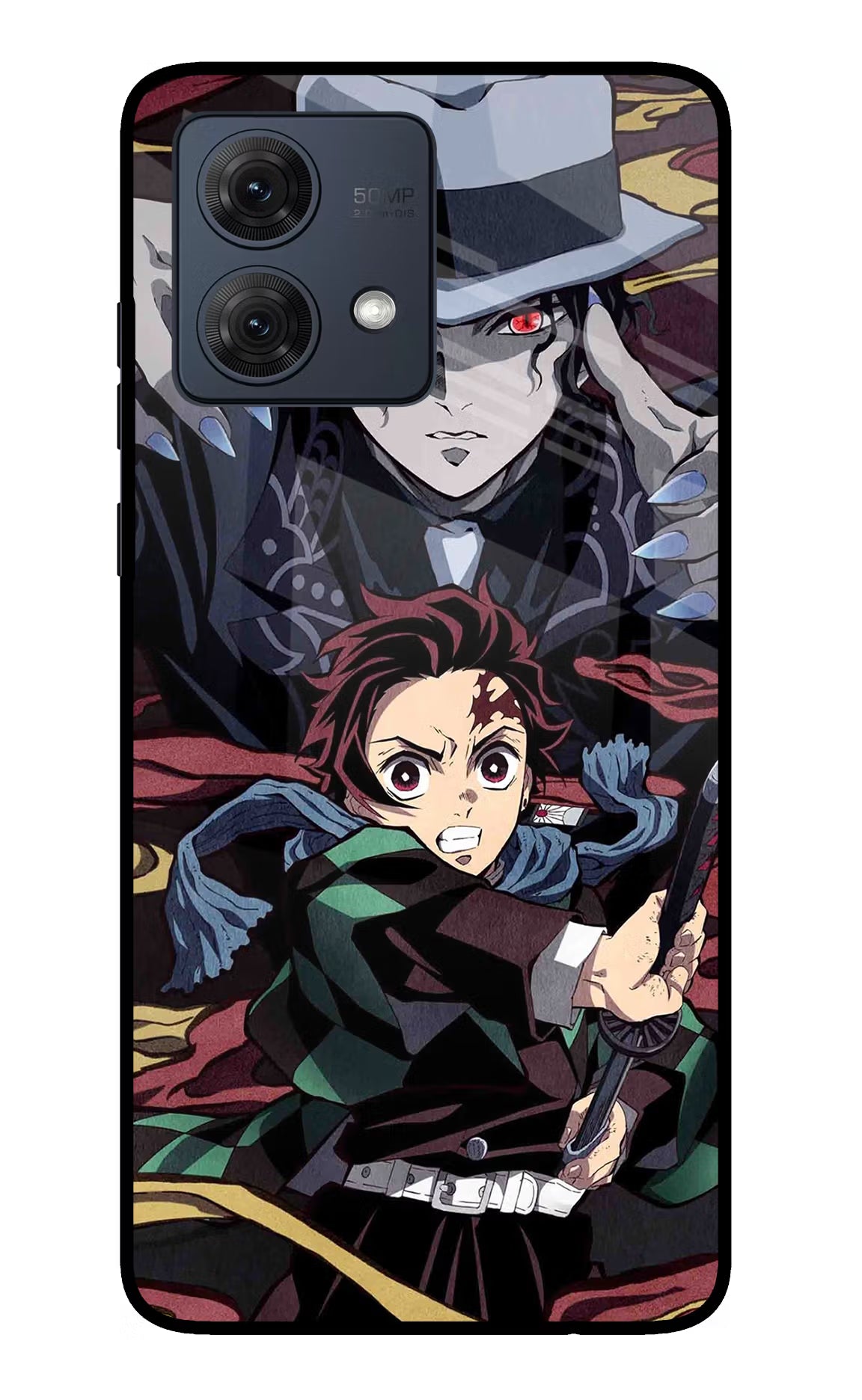 Demon Slayer Moto G54 5G Glass Case - Demon Slayer Moto G54 5G Glass Case Demon Slayer Moto G54 5G Glass Case