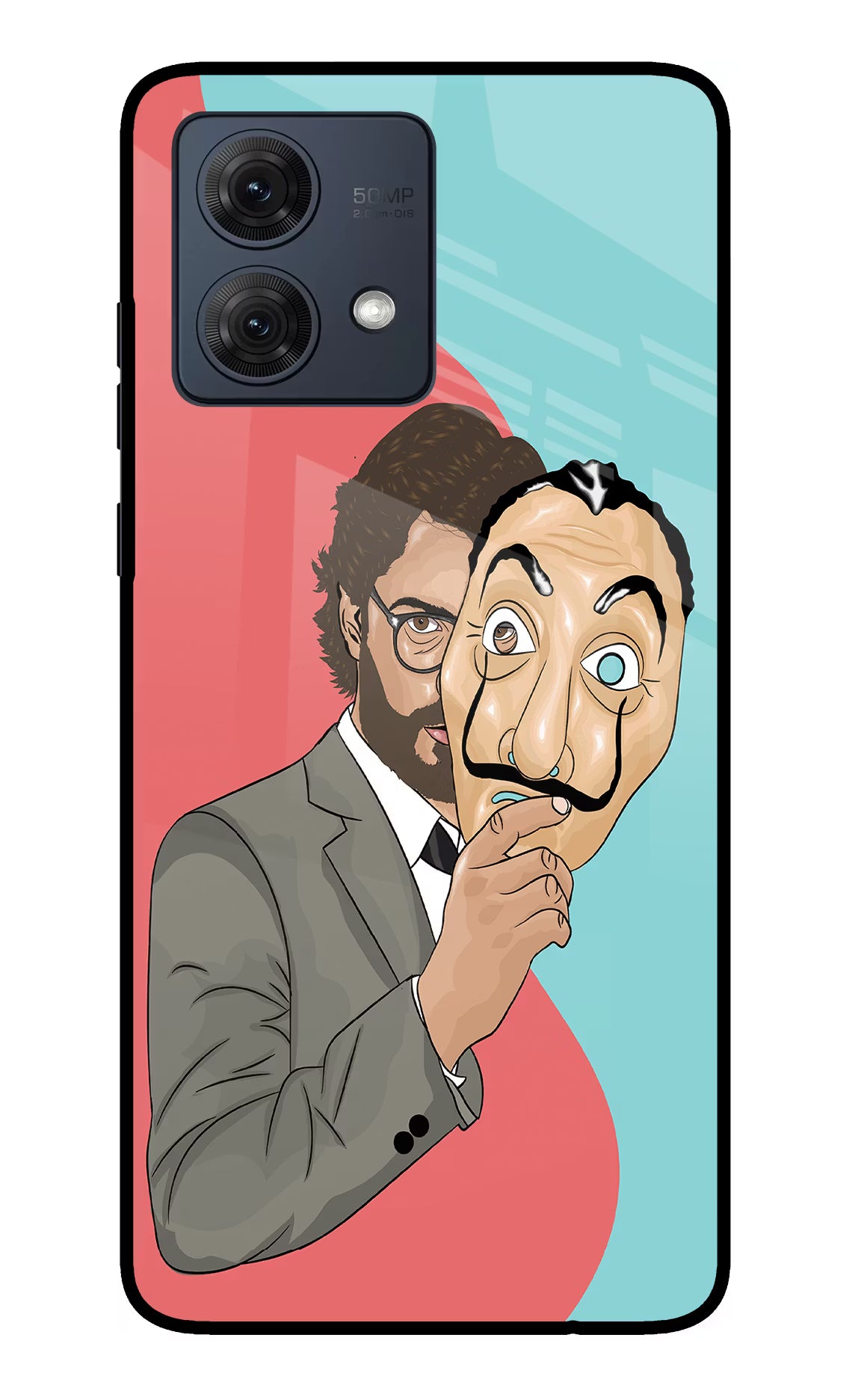 Professor Moto G54 5G Glass Case Back Cover by Casekaro
