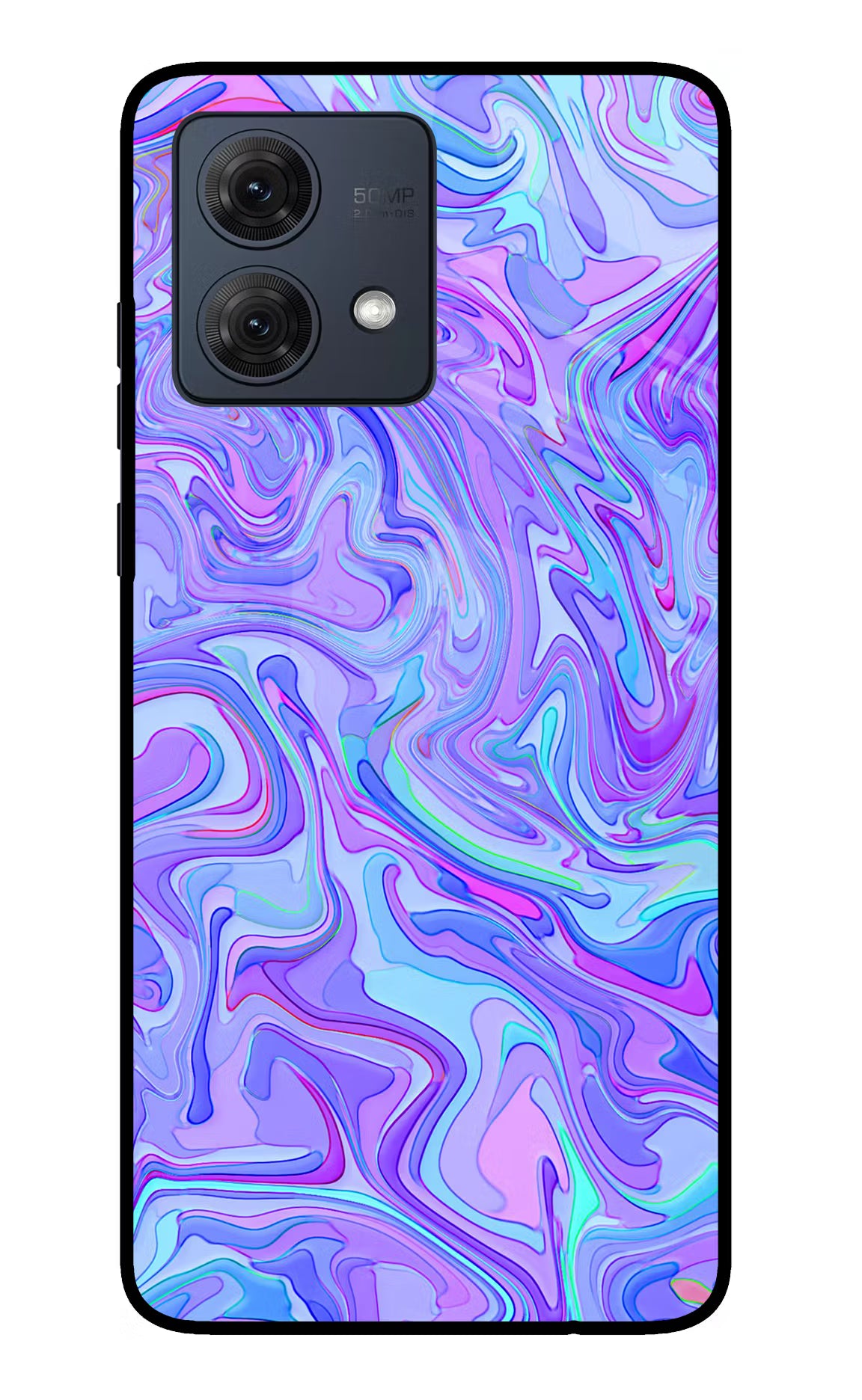 Glitter Moto G54 5G Glass Case Back Cover by Casekaro