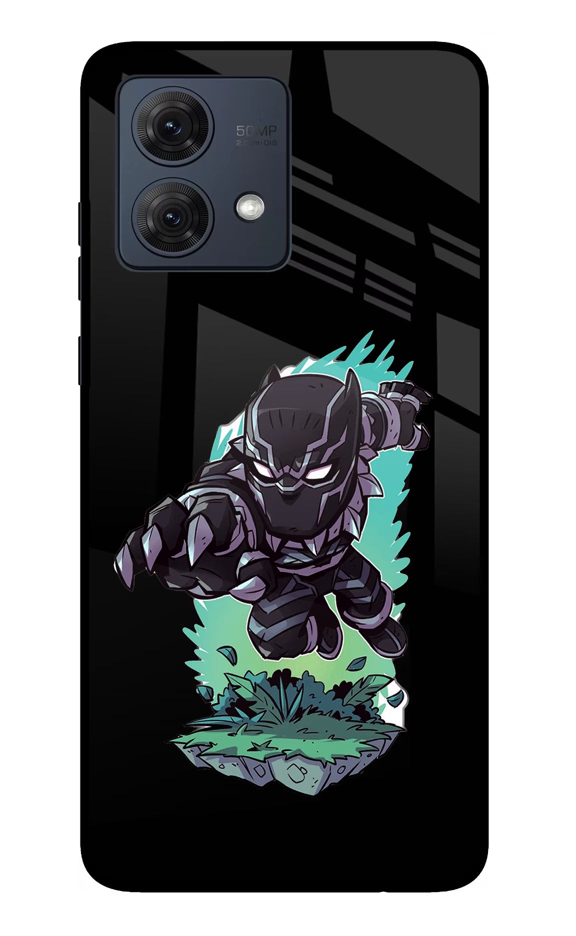 Black Panther Moto G54 5G Glass Case Back Cover by Casekaro