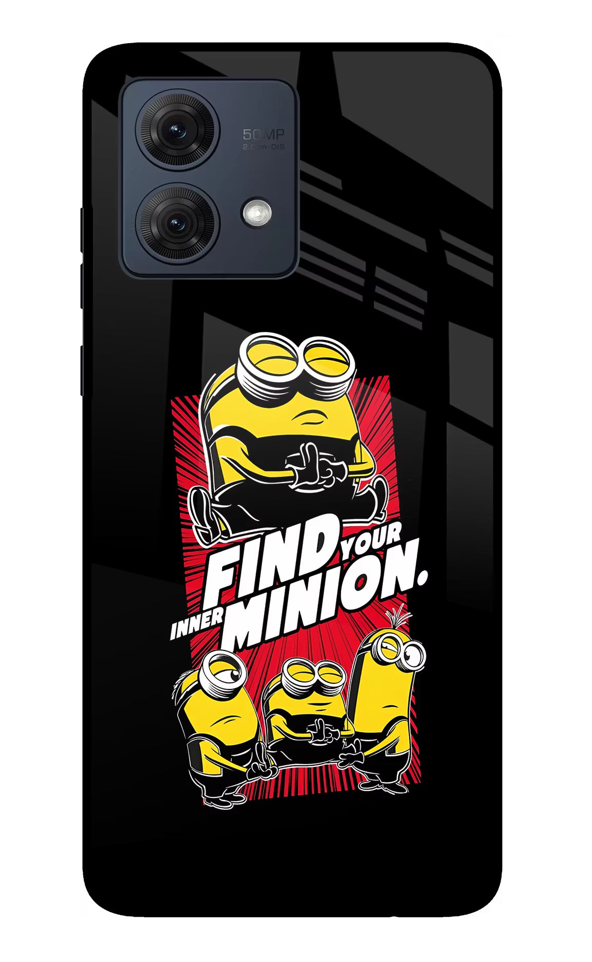 Find your inner Minion Moto G54 5G Glass Case - Find your inner Minion Moto G54 5G Glass Case Find your inner Minion Moto G54 5G Glass Case