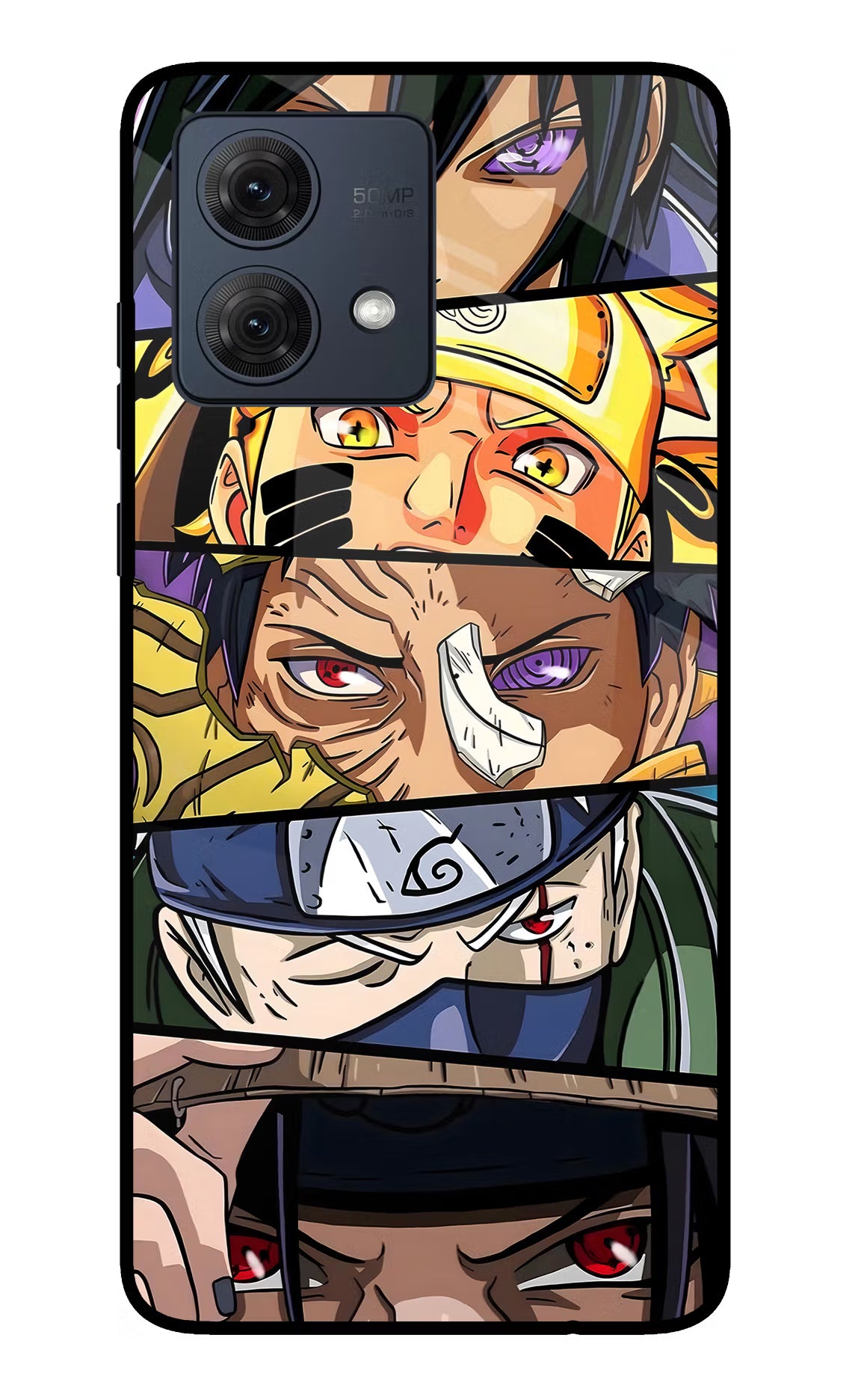 Naruto Character Moto G54 5G Back Cover - Naruto Character Moto G54 5G Glass Case Back Cover by Casekaro Naruto Character Moto G54 5G Glass Case Back Cover by Casekaro