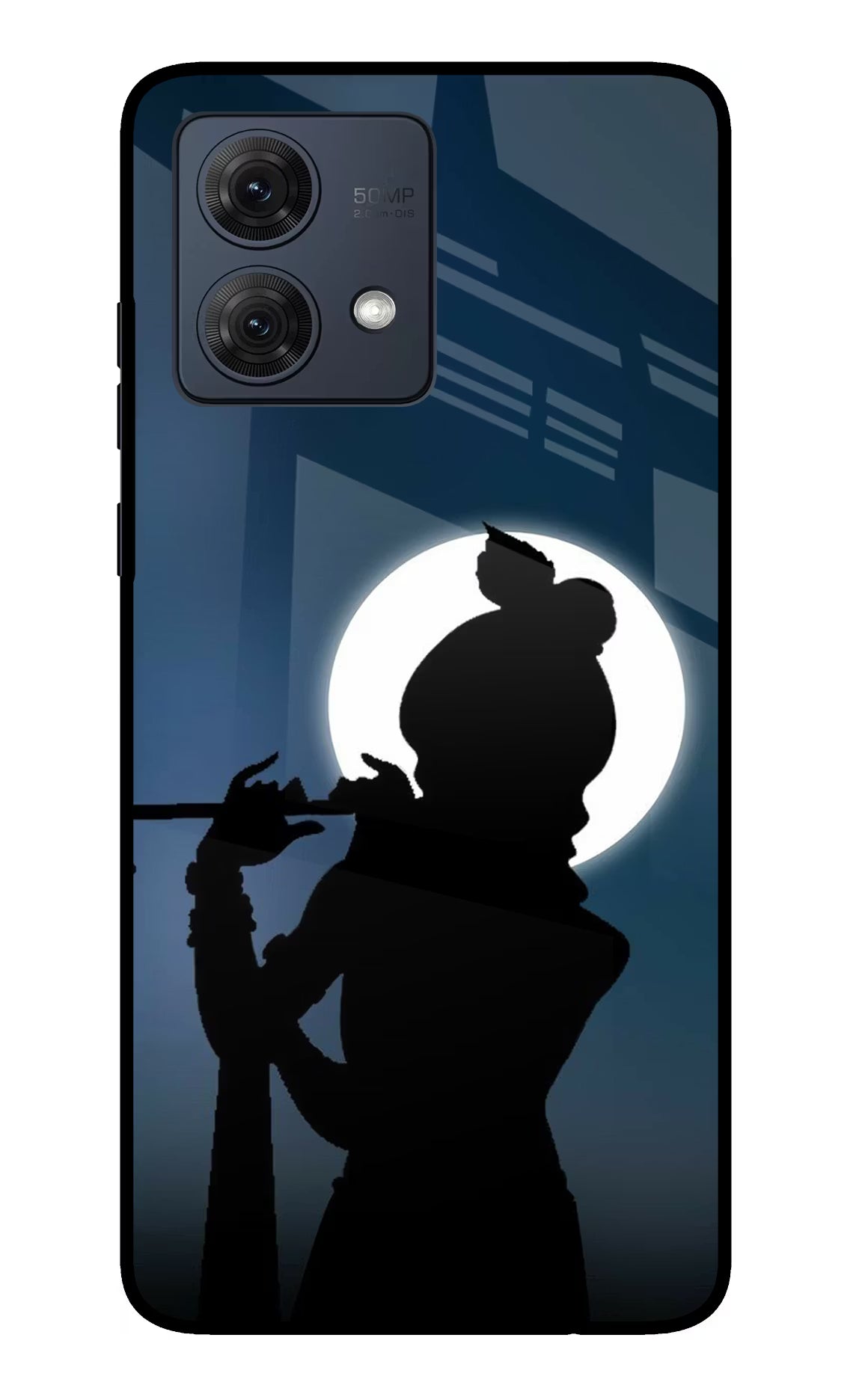 Shri Krishna Silhouette Moto G54 5G Glass Case - Shri Krishna Silhouette Moto G54 5G Glass Case Shri Krishna Silhouette Moto G54 5G Glass Case