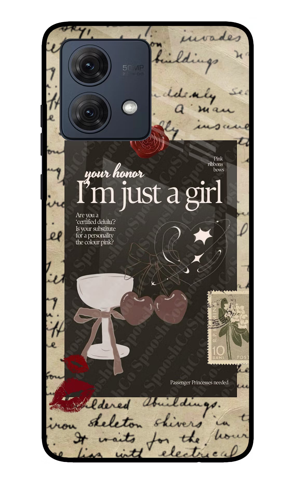 I am just a girl Moto G54 5G Glass Case - I am just a girl Moto G54 5G Glass Case I am just a girl Moto G54 5G Glass Case