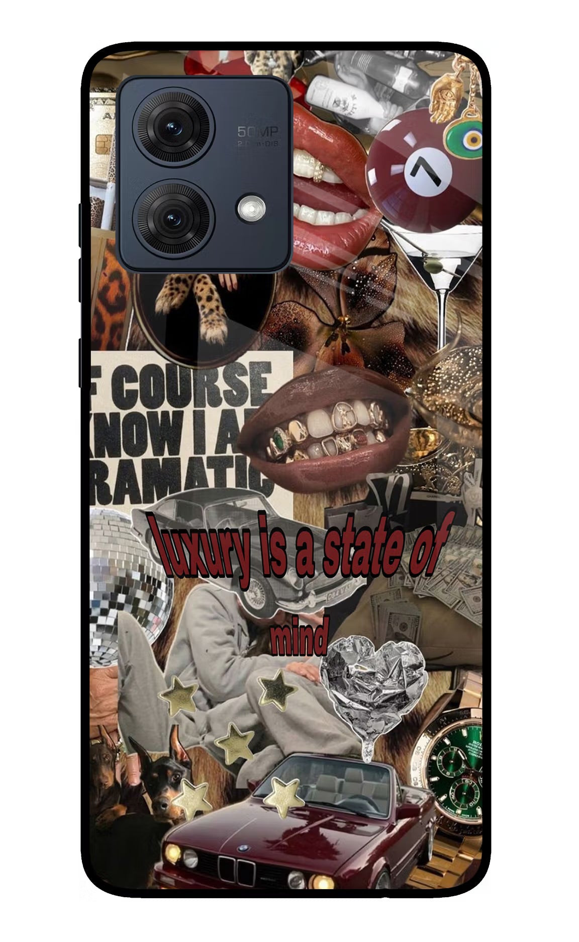 Luxury Moto G54 5G Glass Case - Luxury Moto G54 5G Glass Case Luxury Moto G54 5G Glass Case