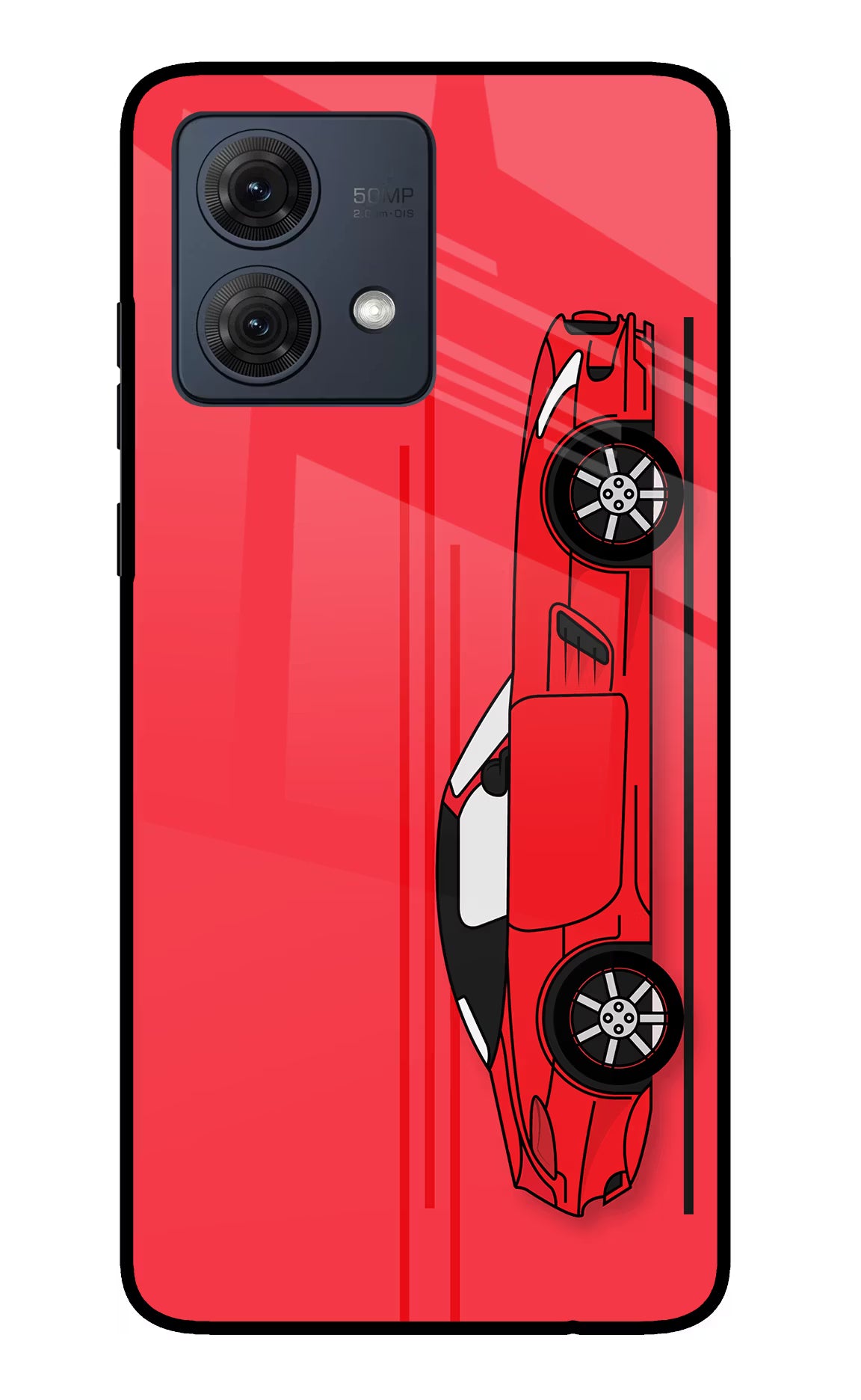 Red Velocity Moto G54 5G Glass Case - Red Velocity Moto G54 5G Glass Case Red Velocity Moto G54 5G Glass Case
