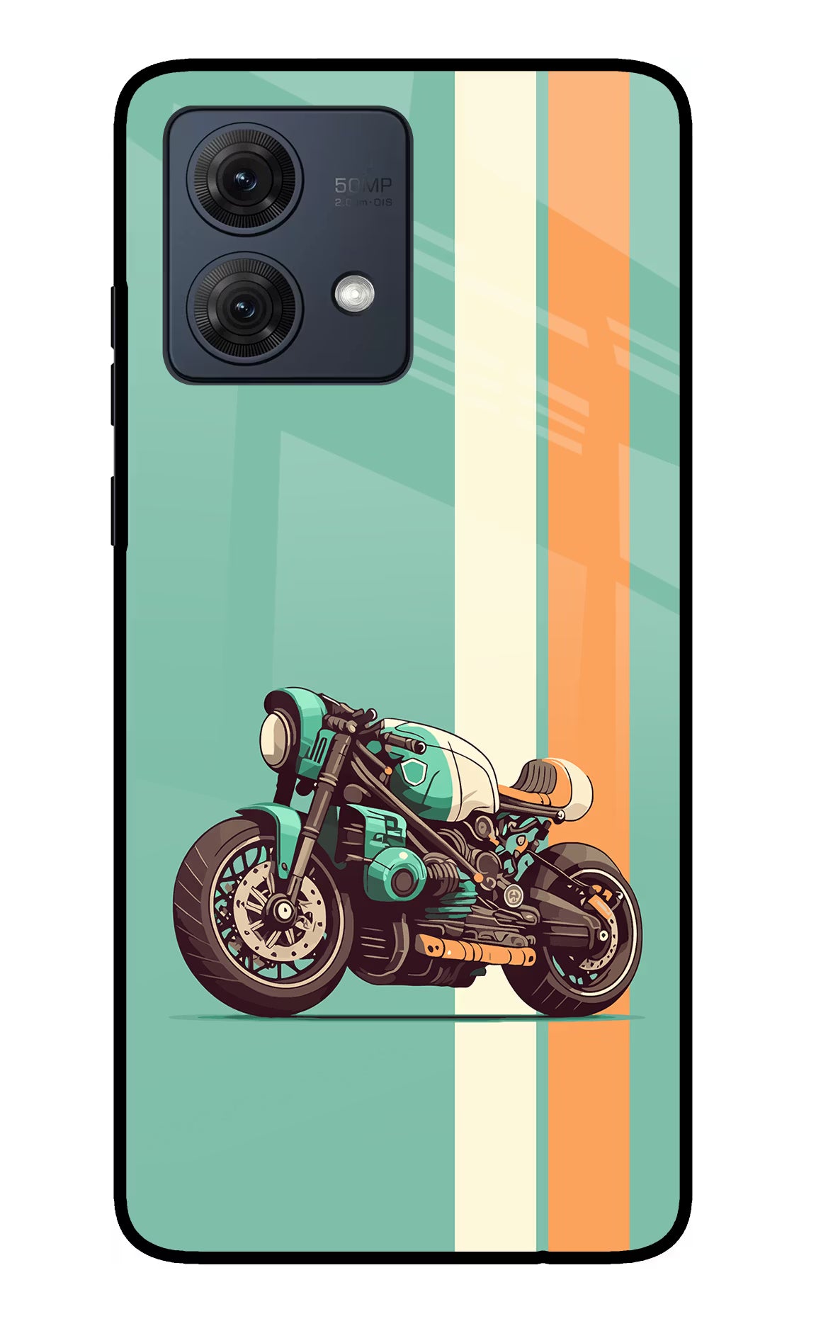 Striped Moto Drift Moto G54 5G Glass Case - Striped Moto Drift Moto G54 5G Glass Case Striped Moto Drift Moto G54 5G Glass Case