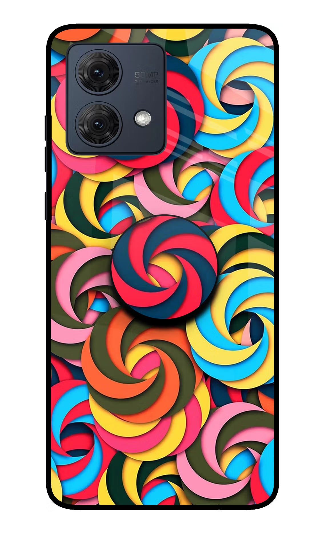 Spiral Pattern Moto G54 5G Pop Case by Casekaro