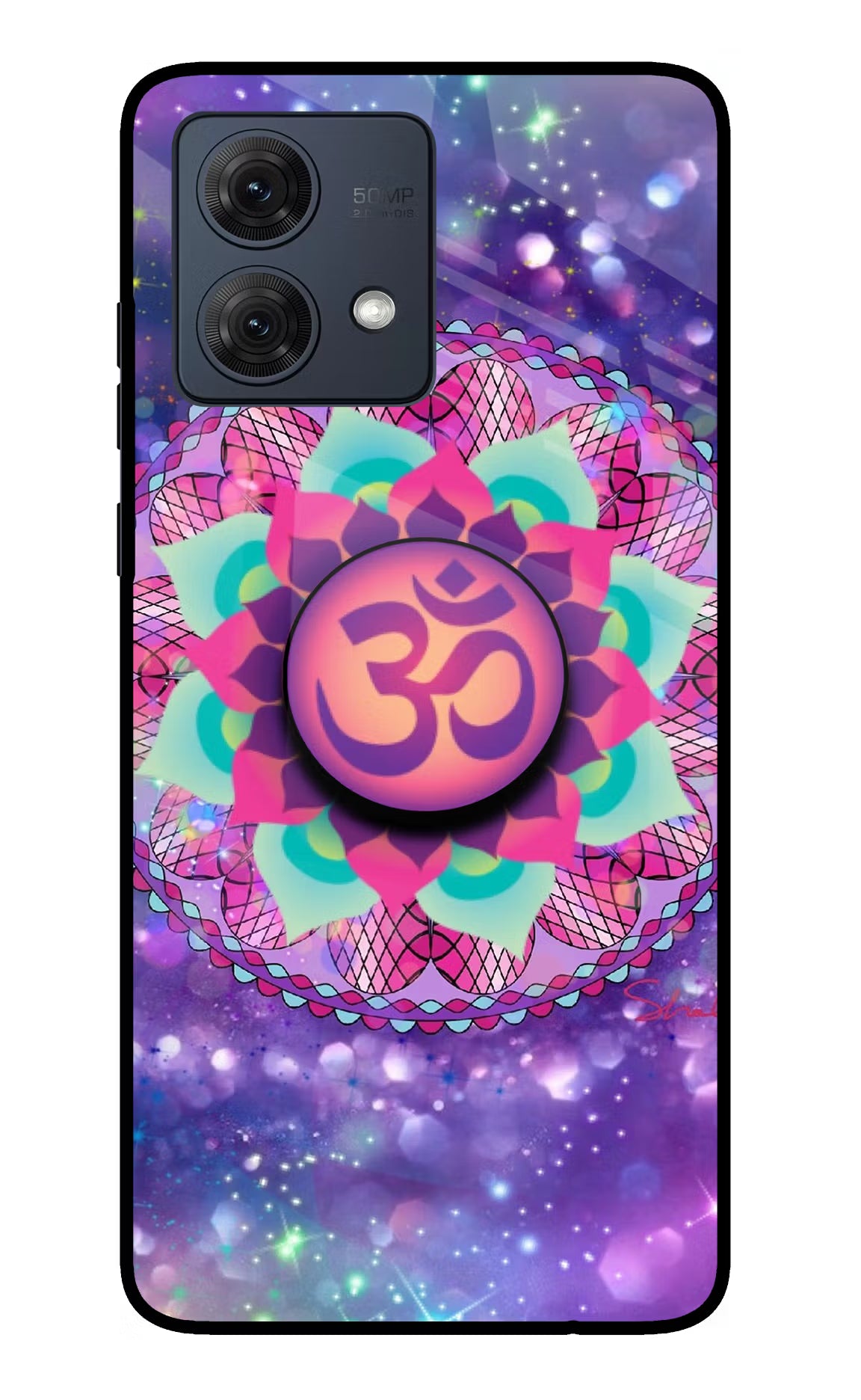 Om Purple Moto G54 5G Pop Case by Casekaro