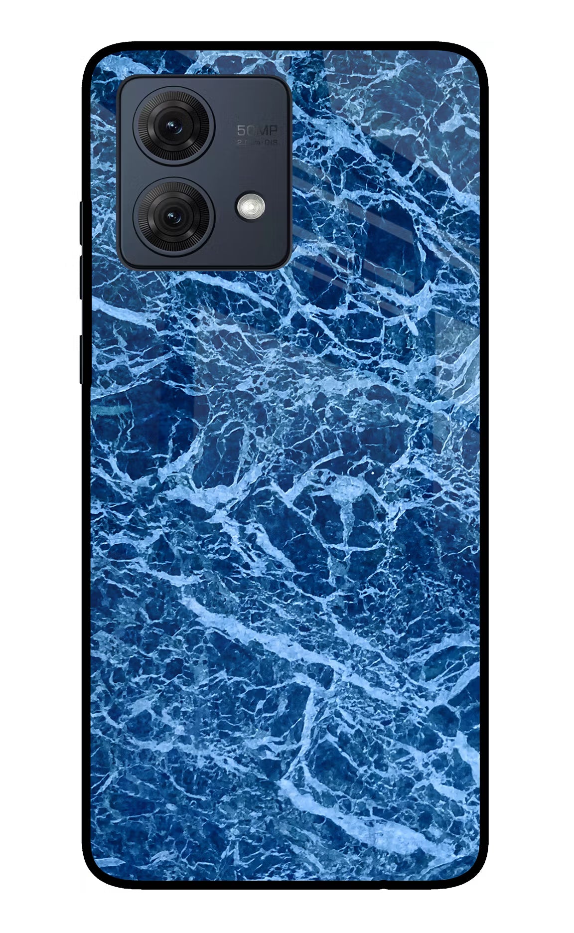Blue Marble Moto G84 5G Glass Case Back Cover by Casekaro