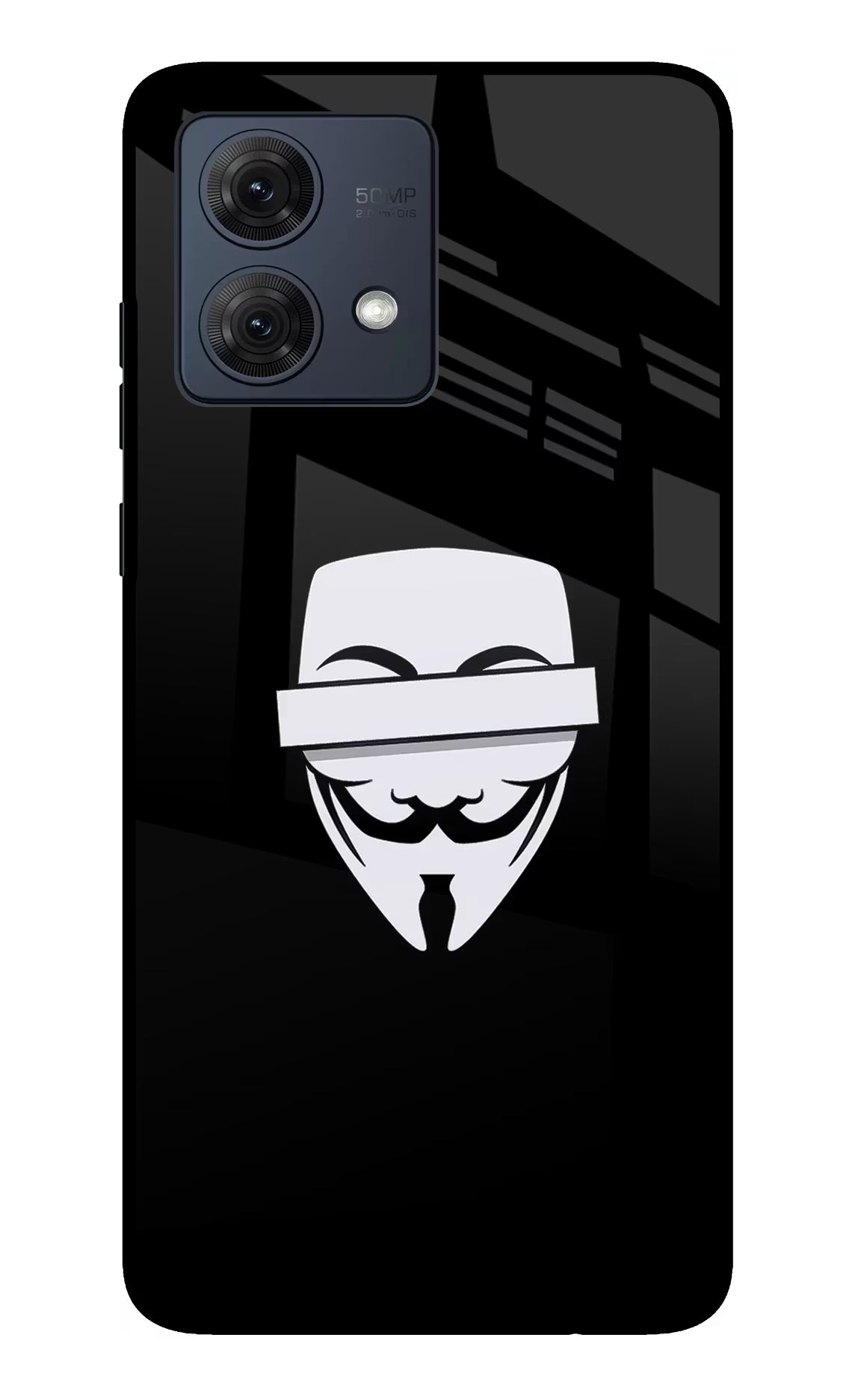 Anonymous Face Moto G84 5G Glass Case - Anonymous Face Moto G84 5G Glass Case Anonymous Face Moto G84 5G Glass Case