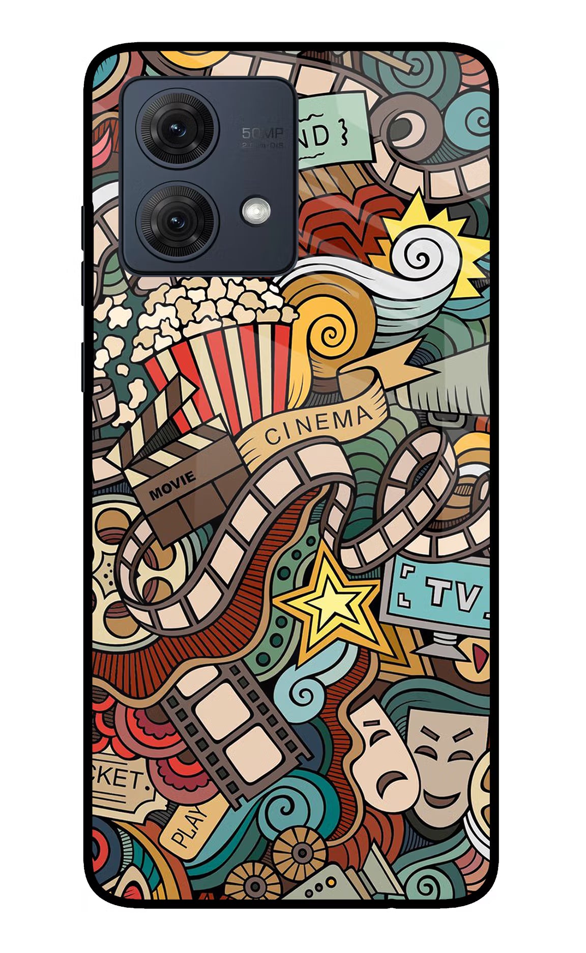 Cinema Abstract Moto G84 5G Glass Case - Cinema Abstract Moto G84 5G Glass Case Cinema Abstract Moto G84 5G Glass Case