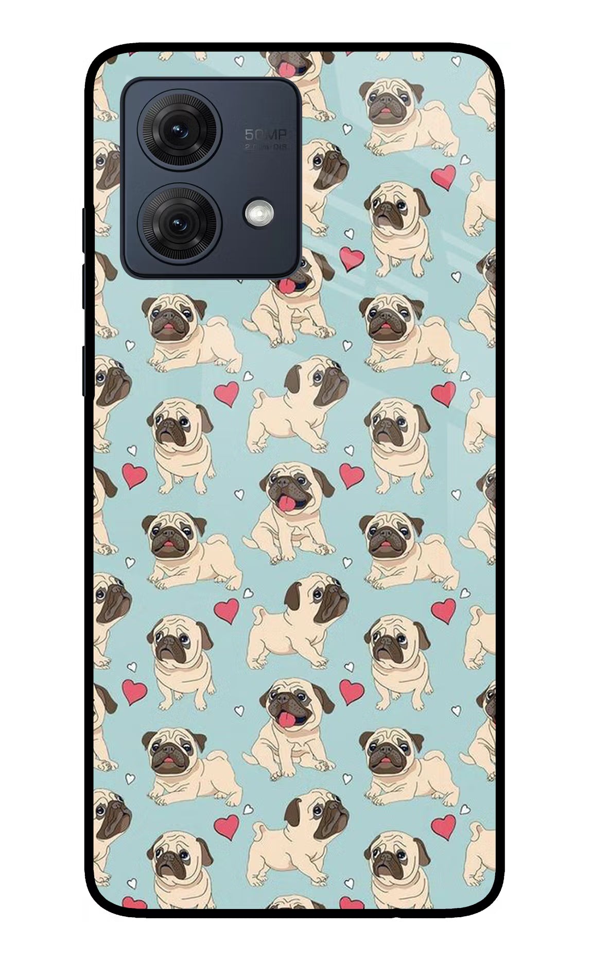 Pug Dog Moto G84 5G Glass Case Back Cover by Casekaro