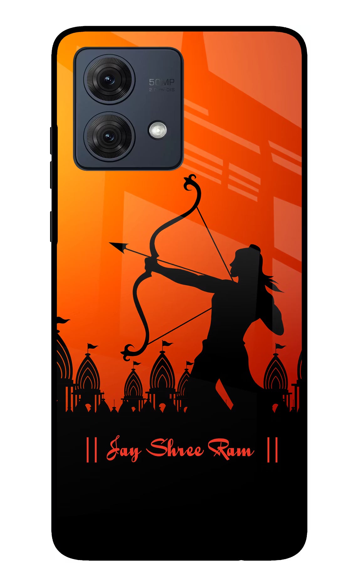 Lord Ram - 4 Moto G84 5G Back Cover - Lord Ram - 4 Moto G84 5G Glass Case Back Cover by Casekaro Lord Ram - 4 Moto G84 5G Glass Case Back Cover by Casekaro