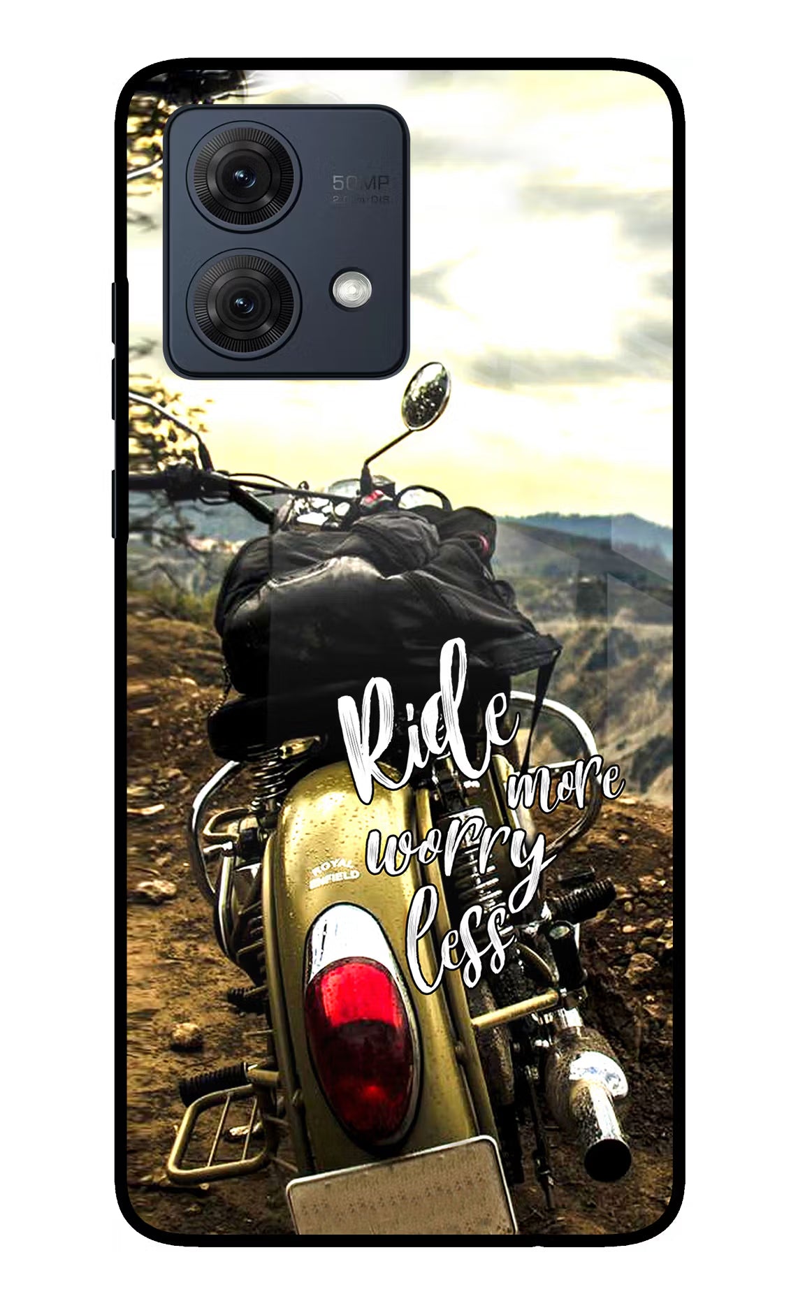 Ride More Worry Less Moto G84 5G Glass Case - Ride More Worry Less Moto G84 5G Glass Case Ride More Worry Less Moto G84 5G Glass Case