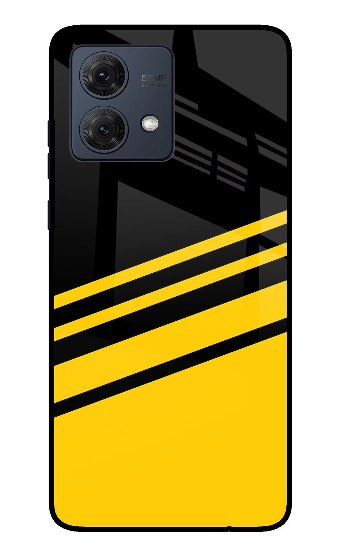 Yellow Shades Moto G84 5G Back Cover - Yellow Shades Moto G84 5G Glass Case Back Cover by Casekaro Yellow Shades Moto G84 5G Glass Case Back Cover by Casekaro