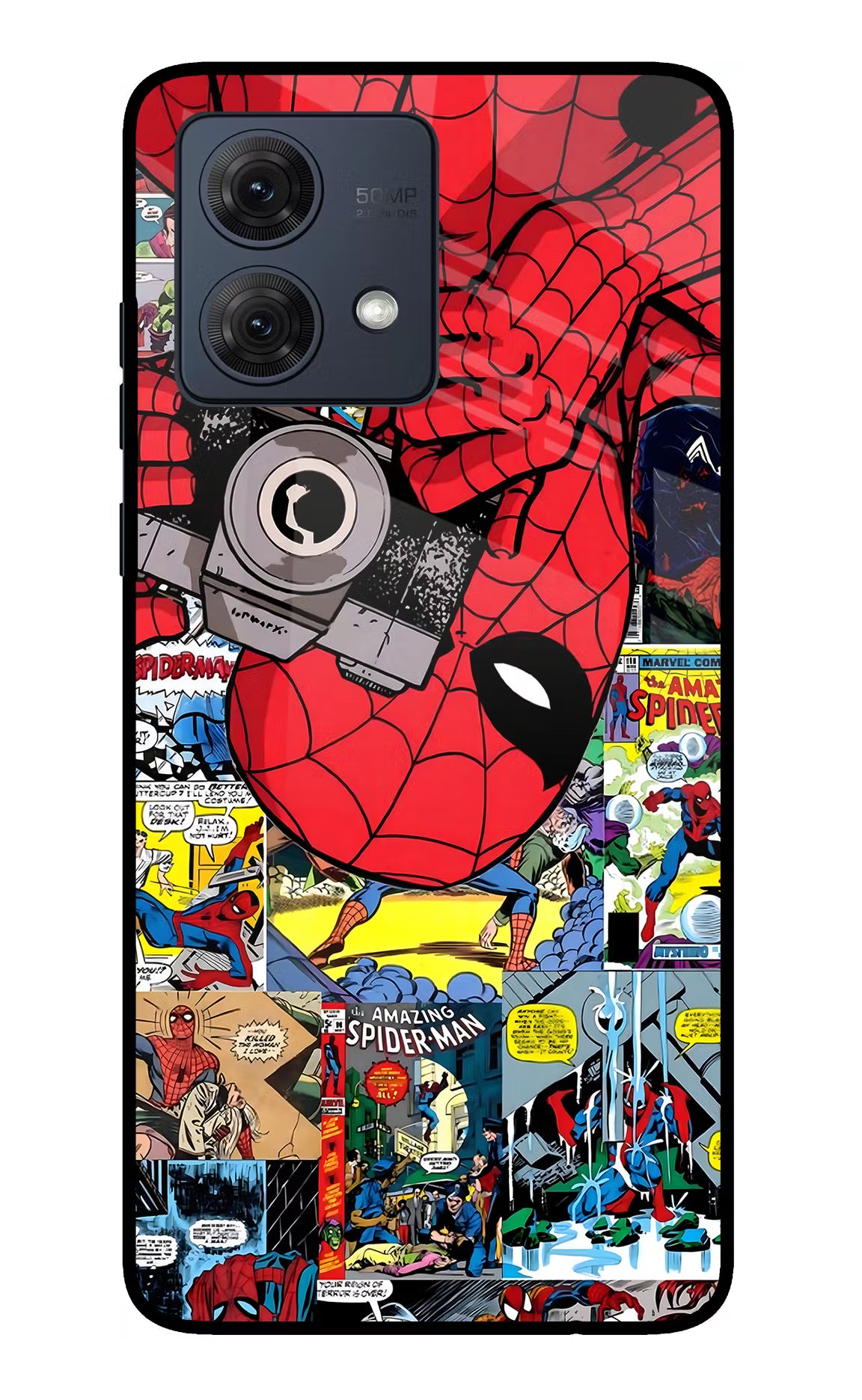 Spider Man Moto G84 5G Glass Case - Spider Man Moto G84 5G Glass Case Spider Man Moto G84 5G Glass Case