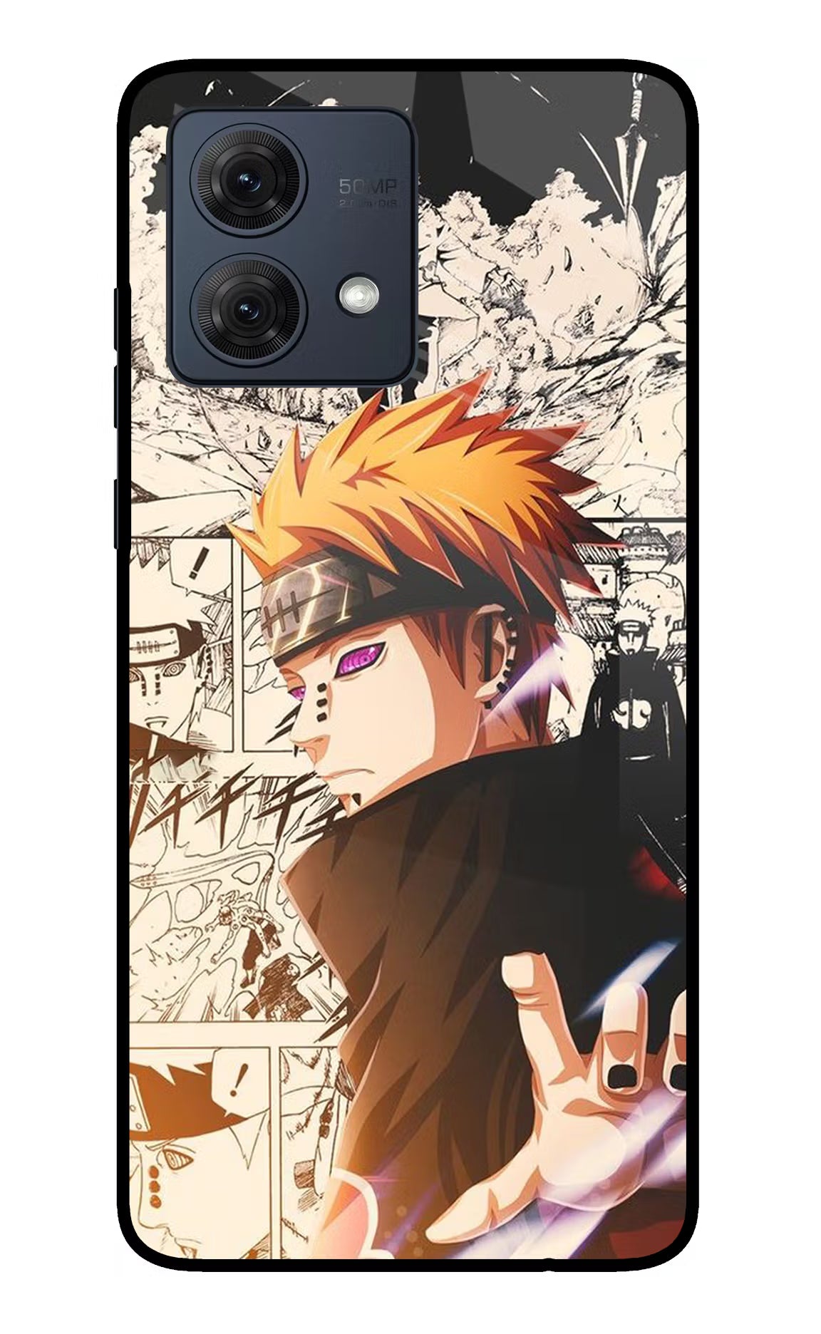 Pain Anime Moto G84 5G Glass Case Back Cover by Casekaro