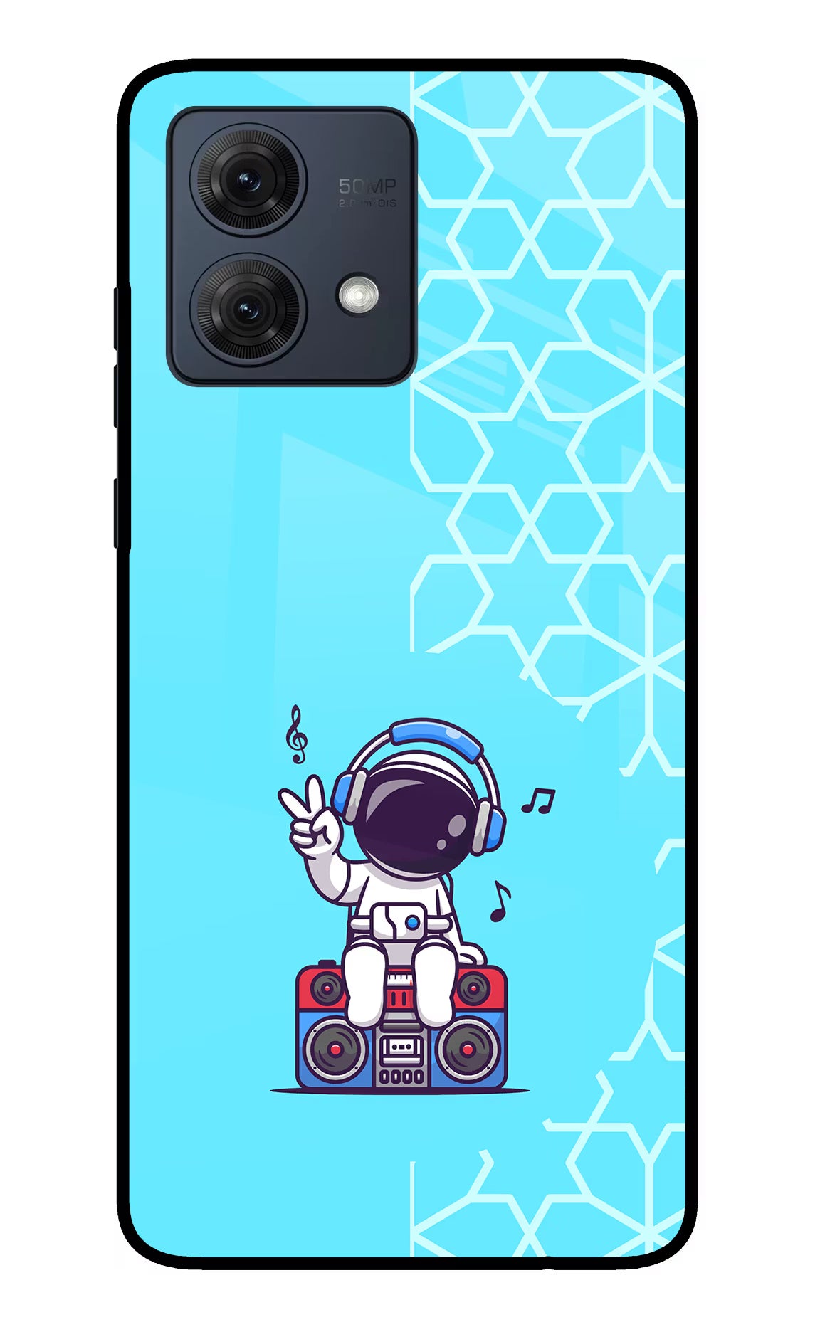 Cute Astronaut Chilling Moto G84 5G Back Cover - Cute Astronaut Chilling Moto G84 5G Glass Case Back Cover by Casekaro Cute Astronaut Chilling Moto G84 5G Glass Case Back Cover by Casekaro