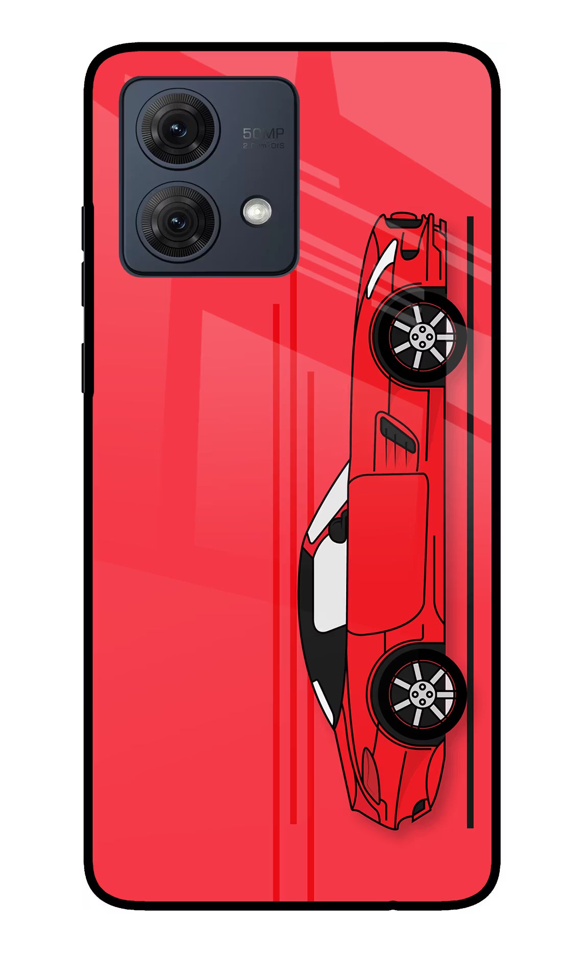Red Velocity Moto G84 5G Glass Case - Red Velocity Moto G84 5G Glass Case Red Velocity Moto G84 5G Glass Case