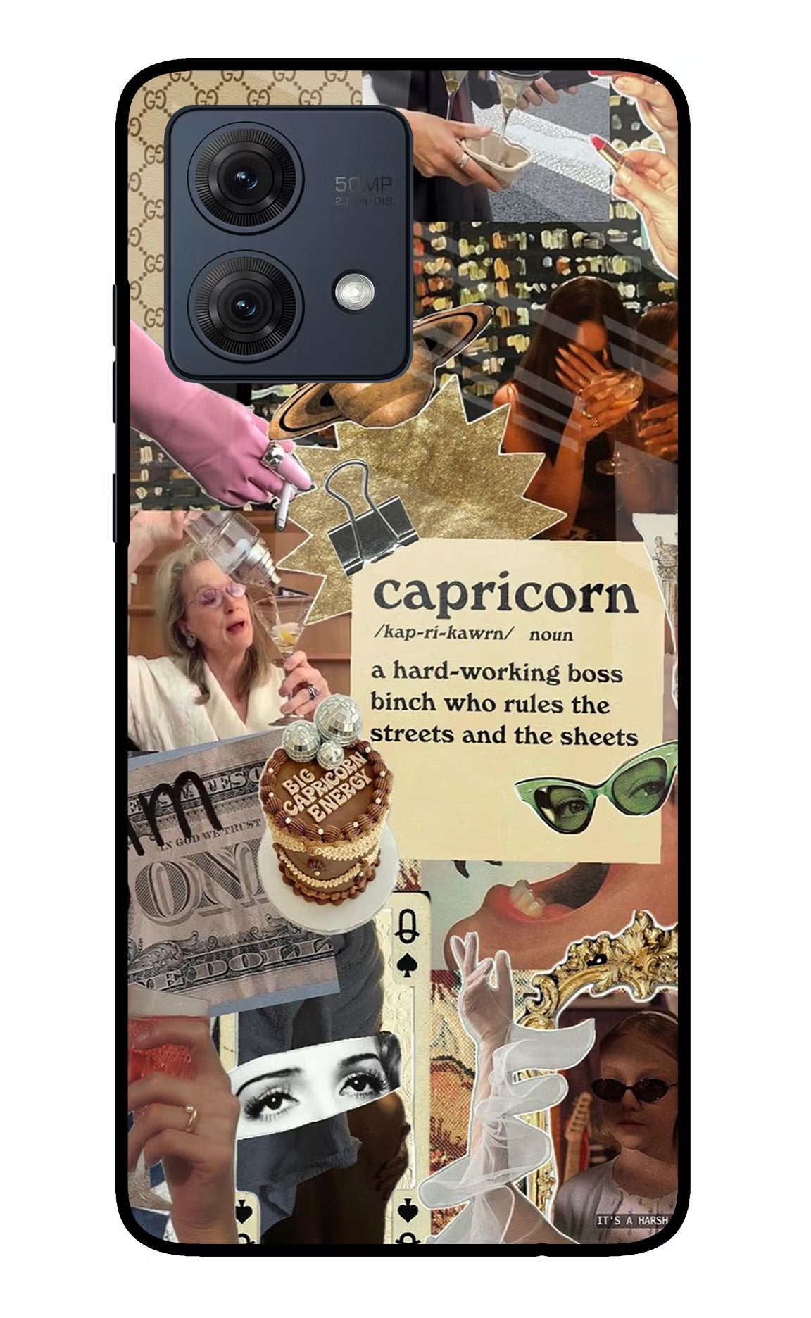 Capricorn Zodiac Moto G84 5G Glass Case - Capricorn Zodiac Moto G84 5G Glass Case Capricorn Zodiac Moto G84 5G Glass Case